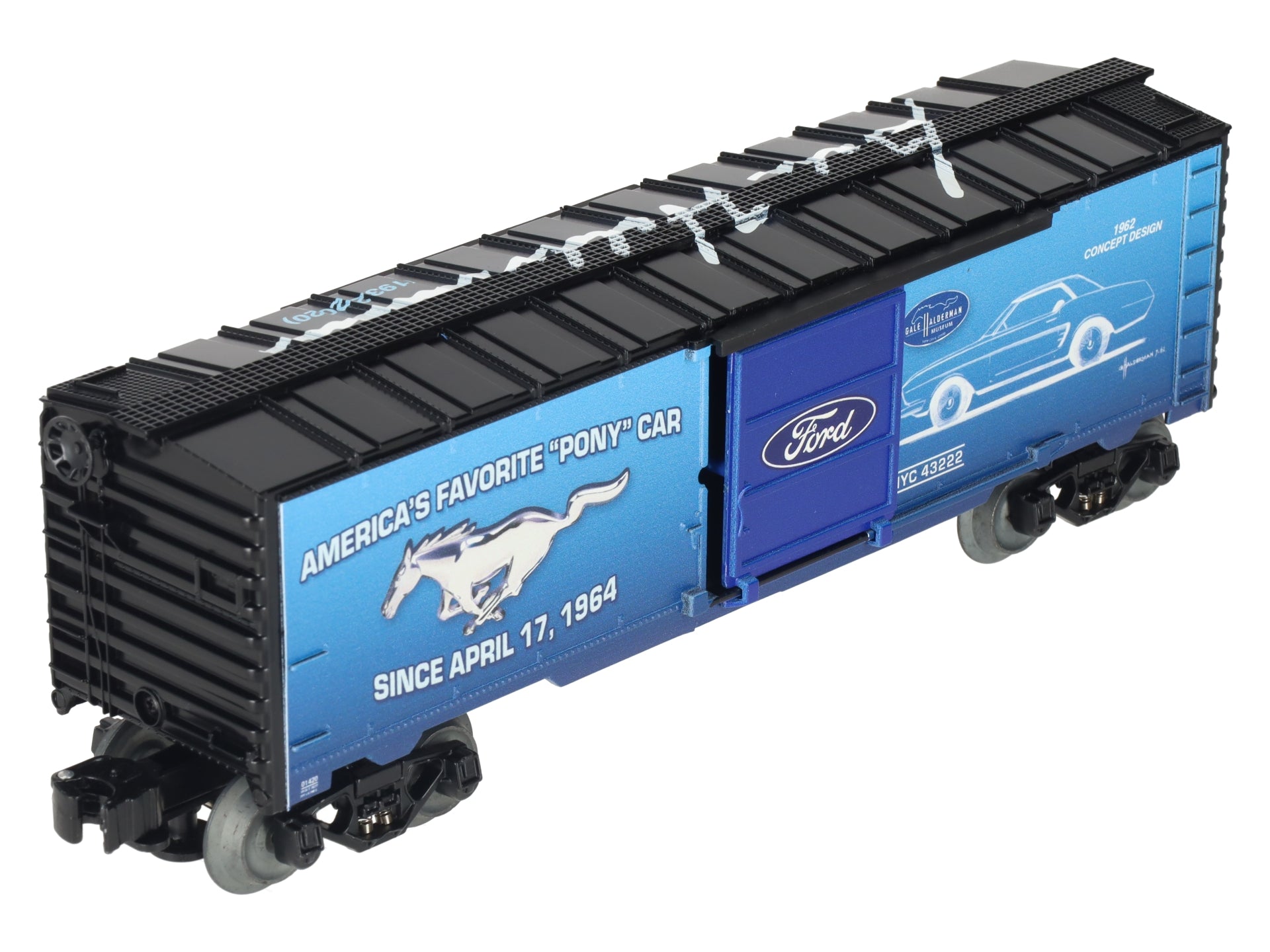 Lionel 2201420 O Ford-Halderman Mustang Boxcar #43222 LN/Box