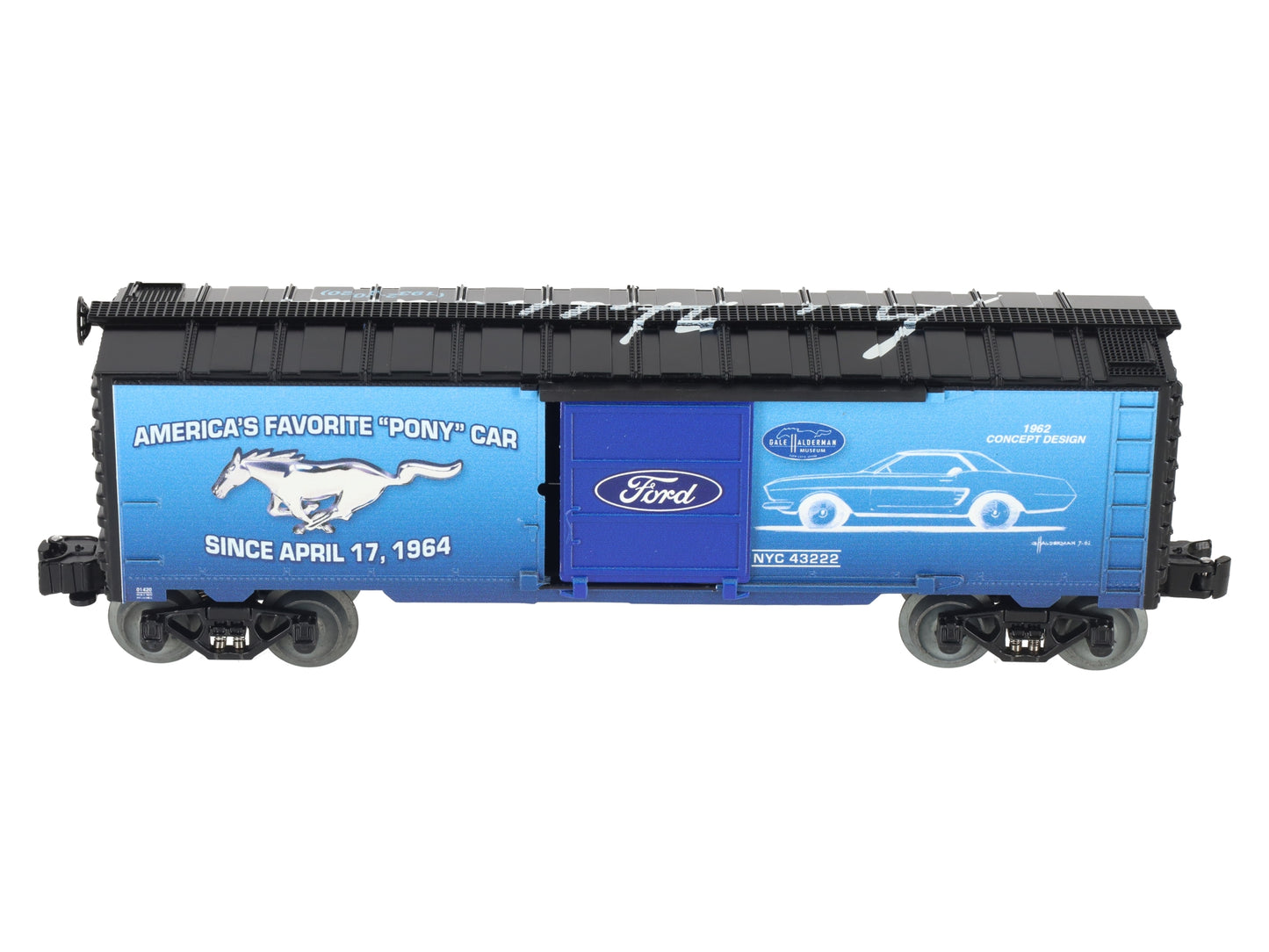 Lionel 2201420 O Ford-Halderman Mustang Boxcar #43222 LN/Box