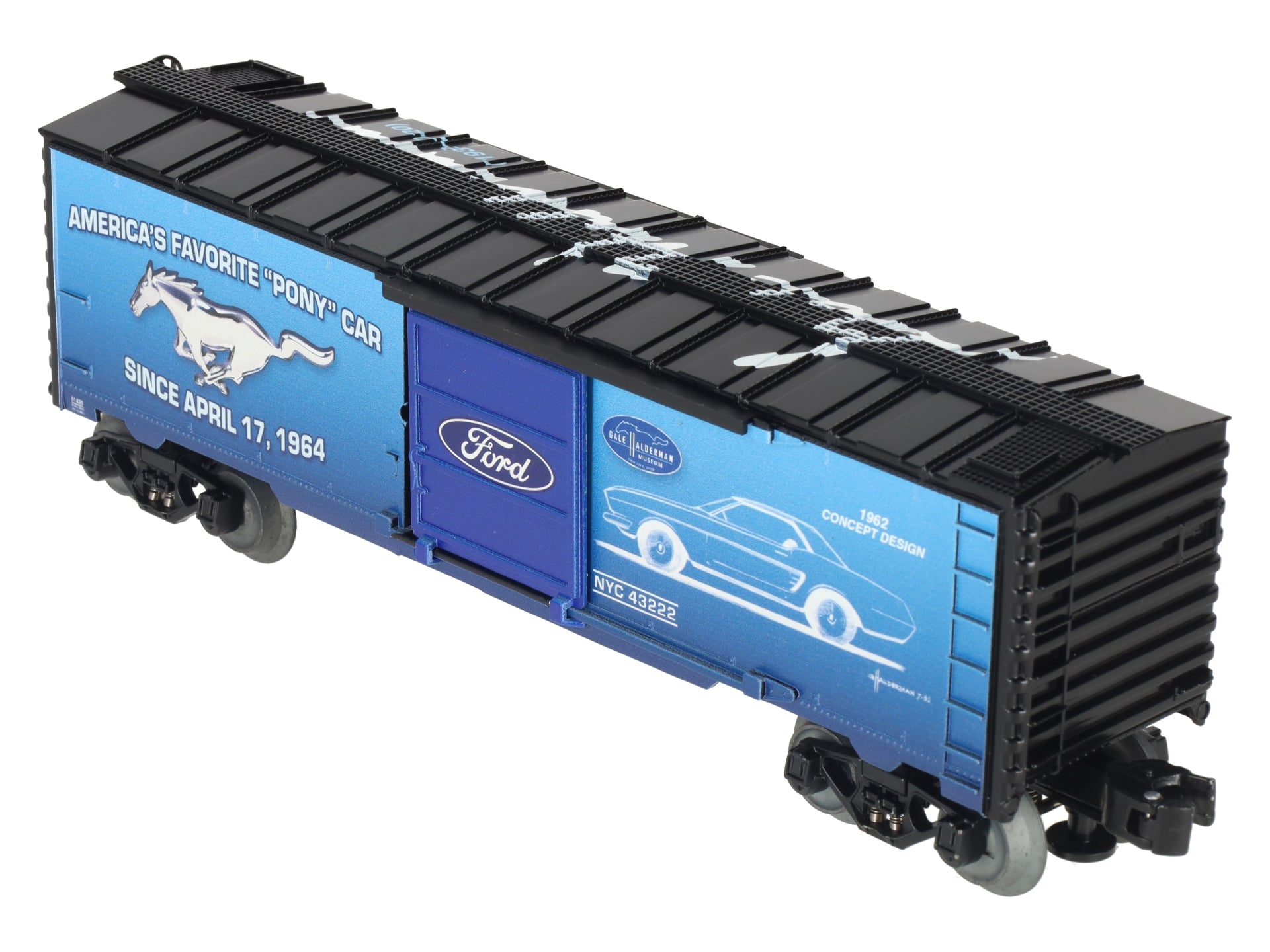 Lionel 2201420 O Ford-Halderman Mustang Boxcar #43222 LN/Box