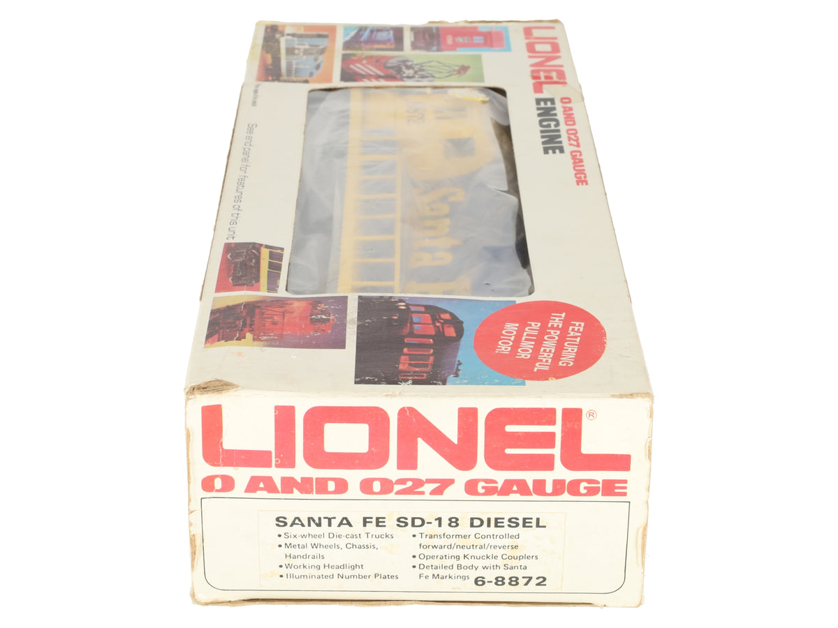 Lionel 6-8872 O Gauge Santa Fe SD18 Powered Diesel Locomotive #8872 LN/Box