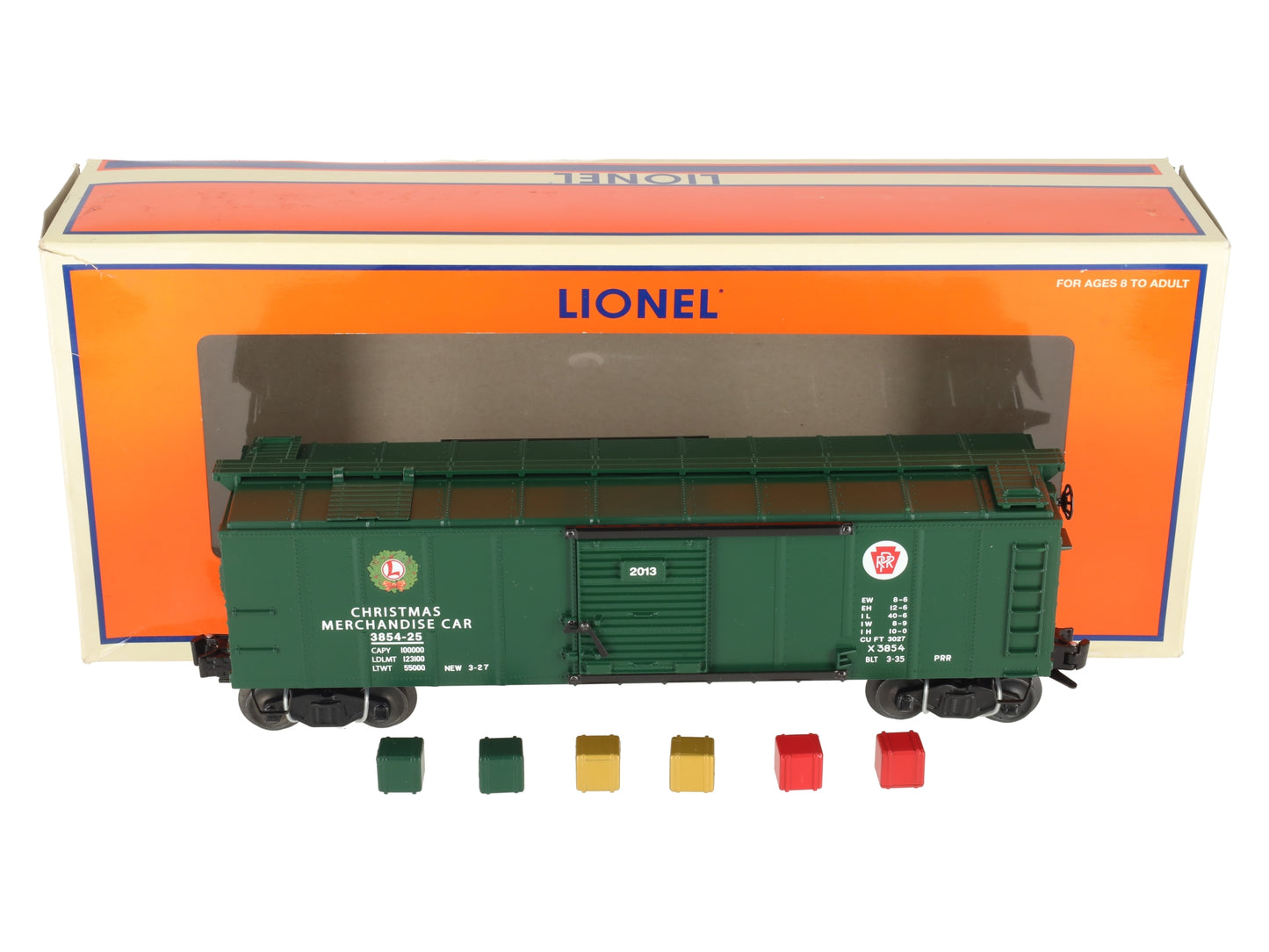 Lionel 6-27949 O Pennsylvania RR Christmas Operating Merchandise Car #3854-25 LN/Box
