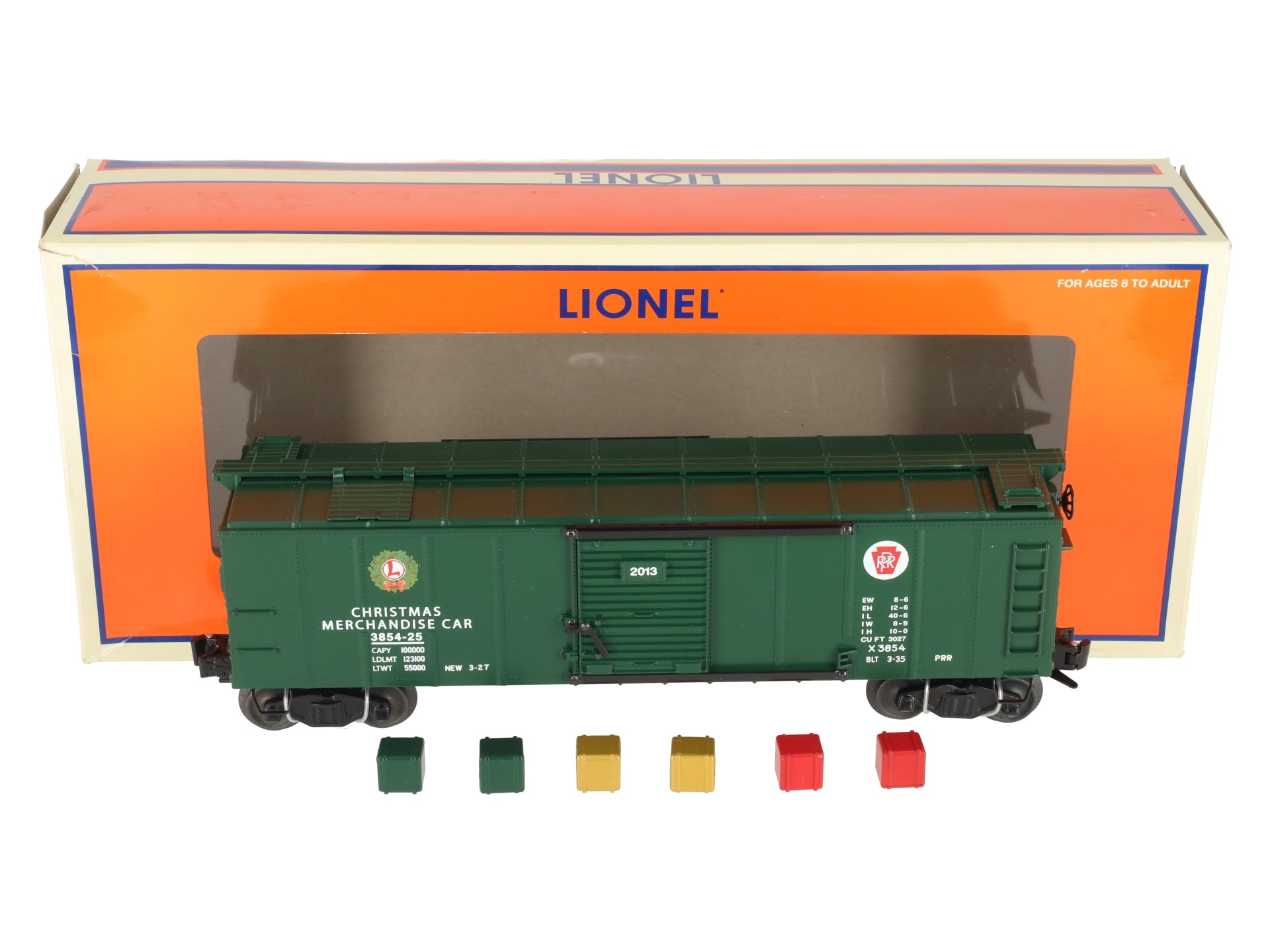 Lionel 6-27949 O Pennsylvania RR Christmas Operating Merchandise Car #3854-25 LN/Box