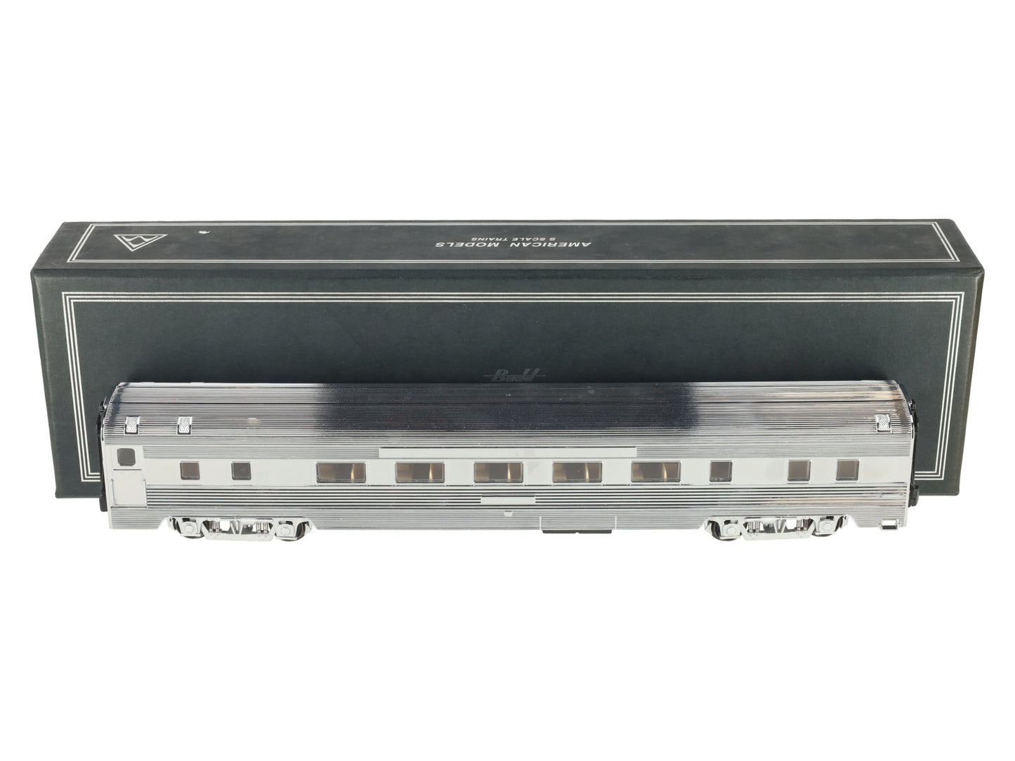 American Models S Gauge Chrome Undecorated Extra Budd Coach - Hi Rail EX/Box