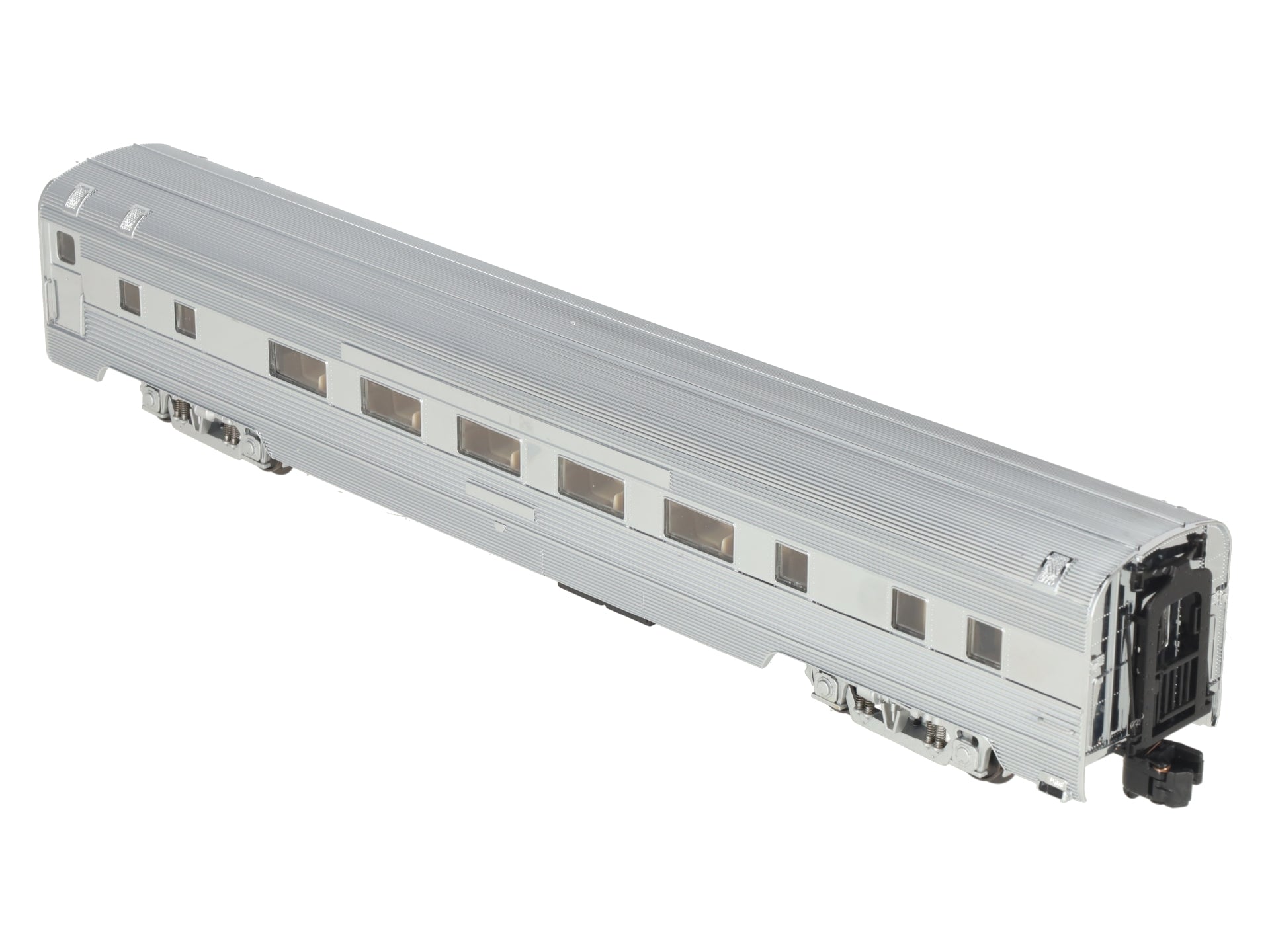 American Models S Gauge Chrome Undecorated Extra Budd Coach - Hi Rail EX/Box
