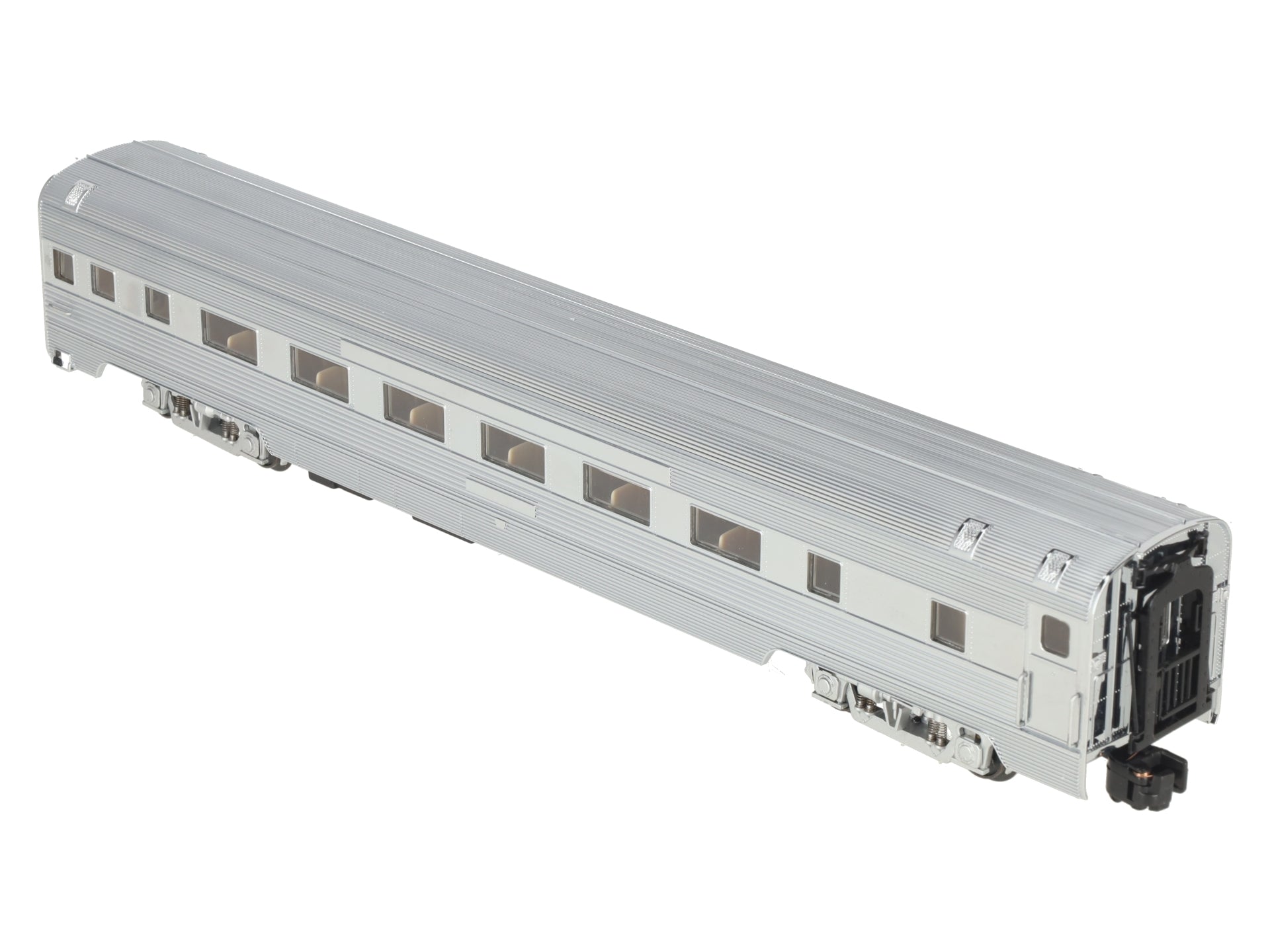 American Models S Gauge Chrome Undecorated Extra Budd Coach - Hi Rail EX/Box