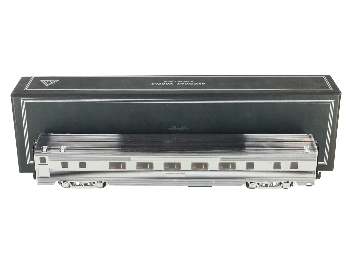 American Models S Gauge Chrome Undecorated Extra Budd Coach - Hi Rail EX/Box