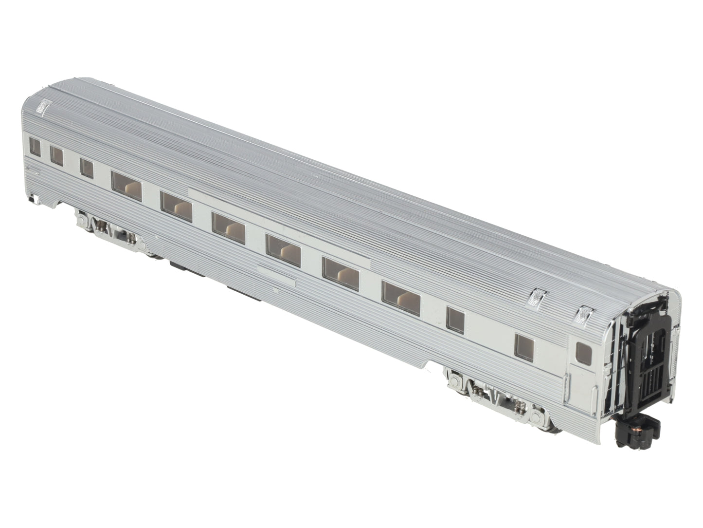American Models S Gauge Chrome Undecorated Extra Budd Coach - Hi Rail EX/Box