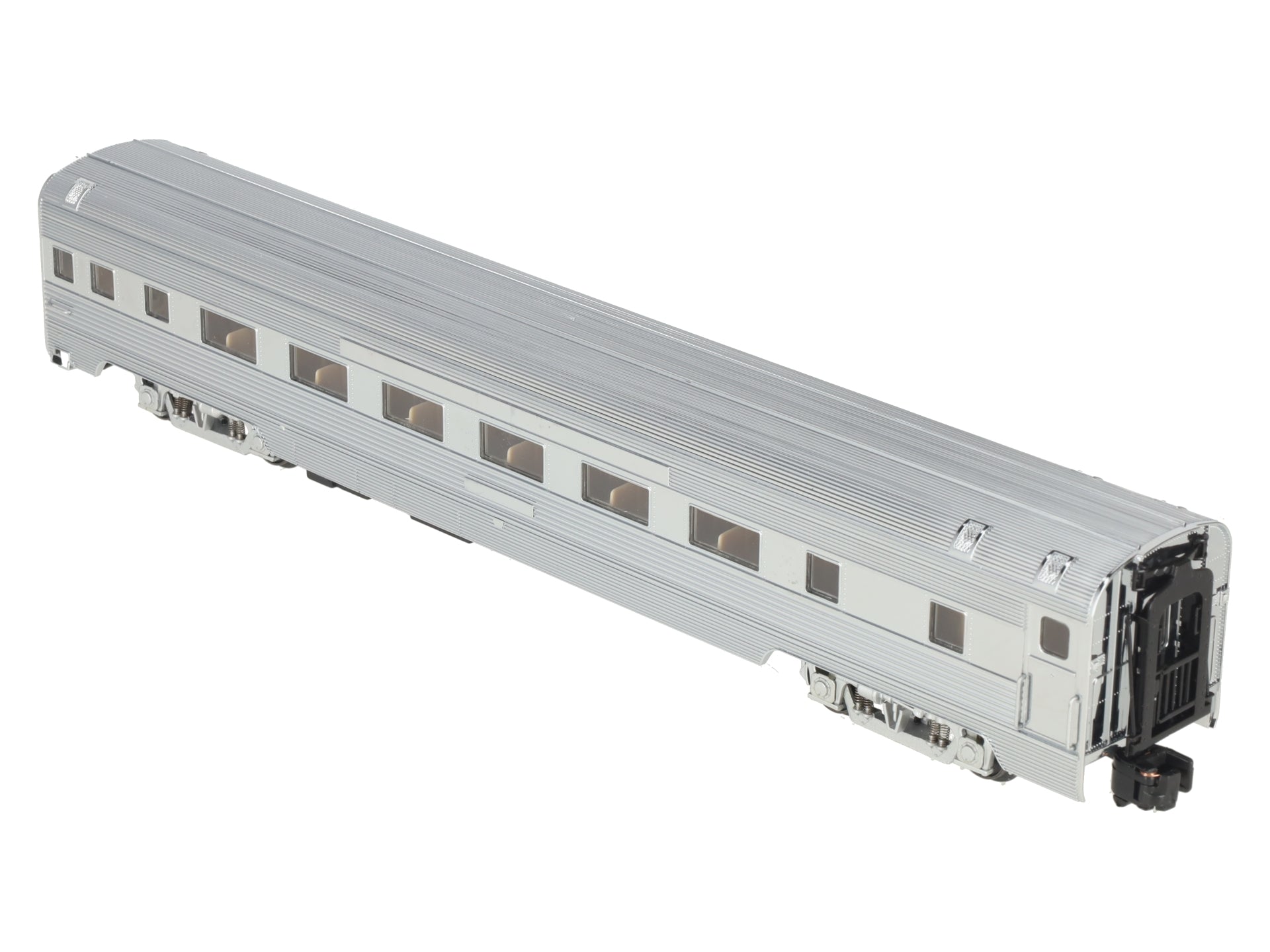 American Models S Gauge Chrome Undecorated Extra Budd Coach - Hi Rail EX/Box