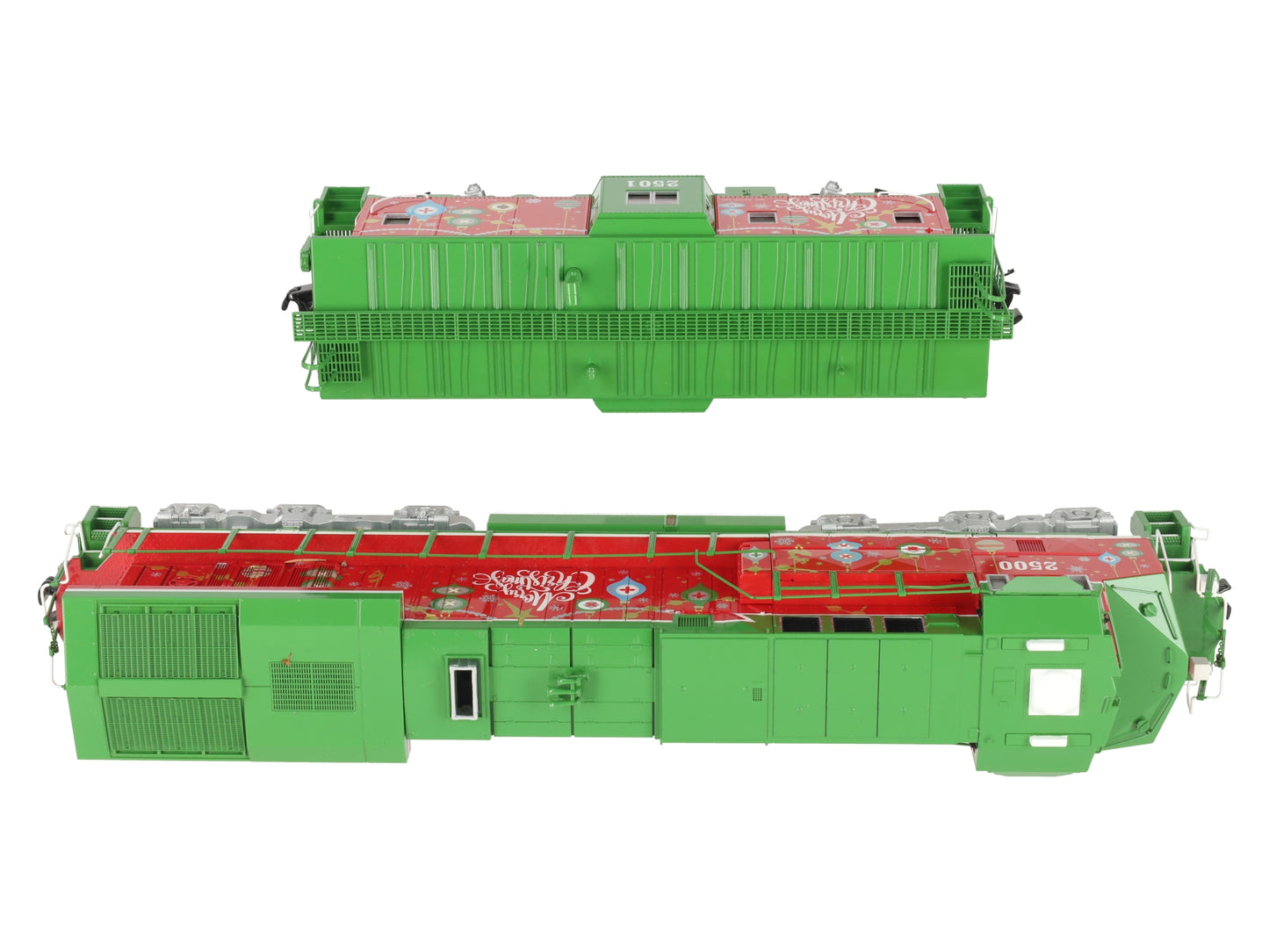 MTH 30-20757-1 O Gauge Christmas ES44AC Diesel & Caboose w/PS3 #2500/2501