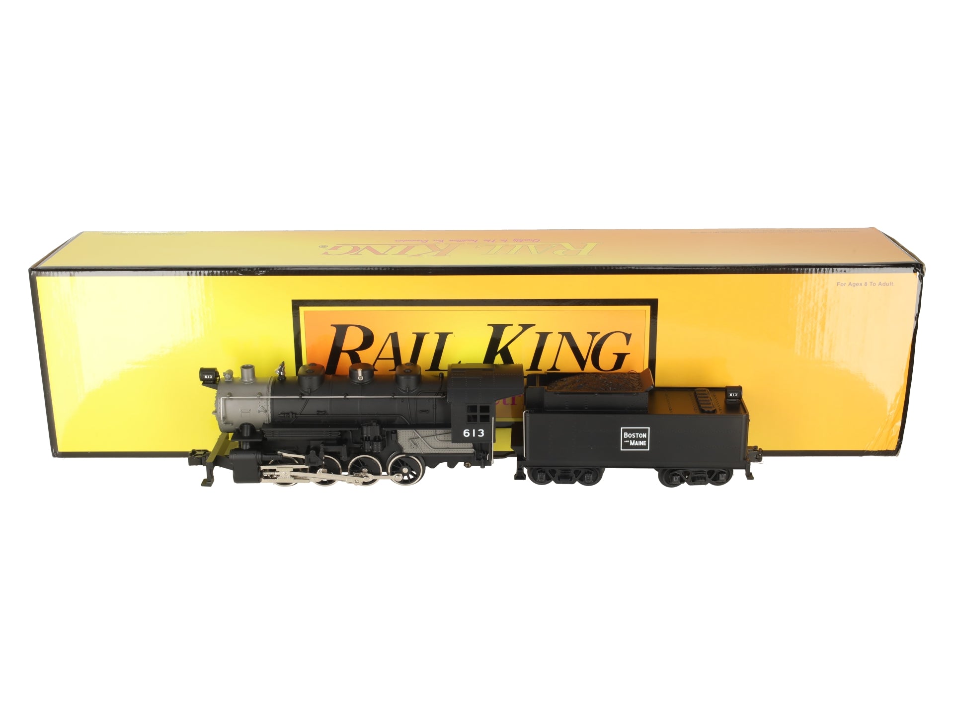 MTH 30-1184-1 Boston & Maine 0-8-0 Steam Switcher w/PS2 #613 EX/Box