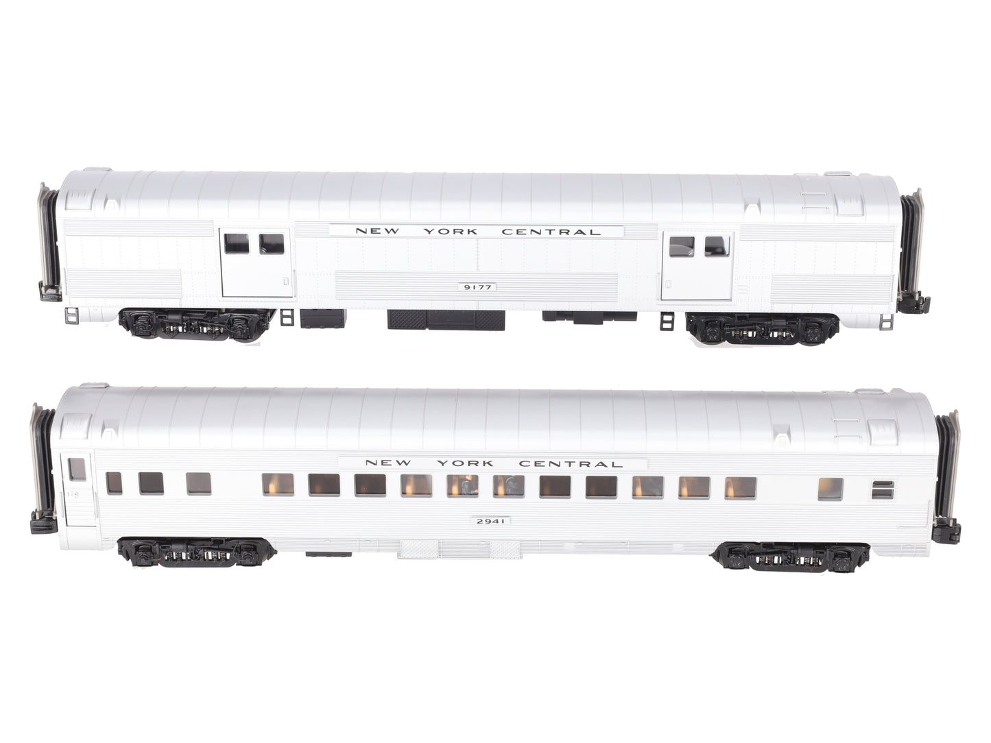 MTH 20-69127 O NYC 70’ ABS Baggage/Coach Ribbed Passenger Set (Set of 2) EX/Box