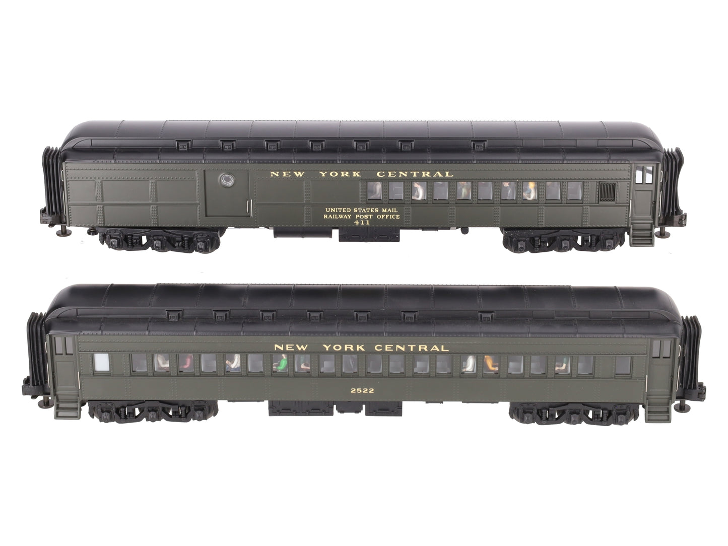 MTH 20-4122 O Gauge NYC 70' Madison Combine/Diner Passenger Car Set (Pack of 2) VG/Box