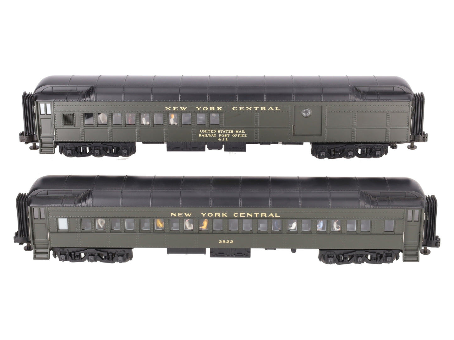 MTH 20-4122 O Gauge NYC 70' Madison Combine/Diner Passenger Car Set (Pack of 2) VG/Box