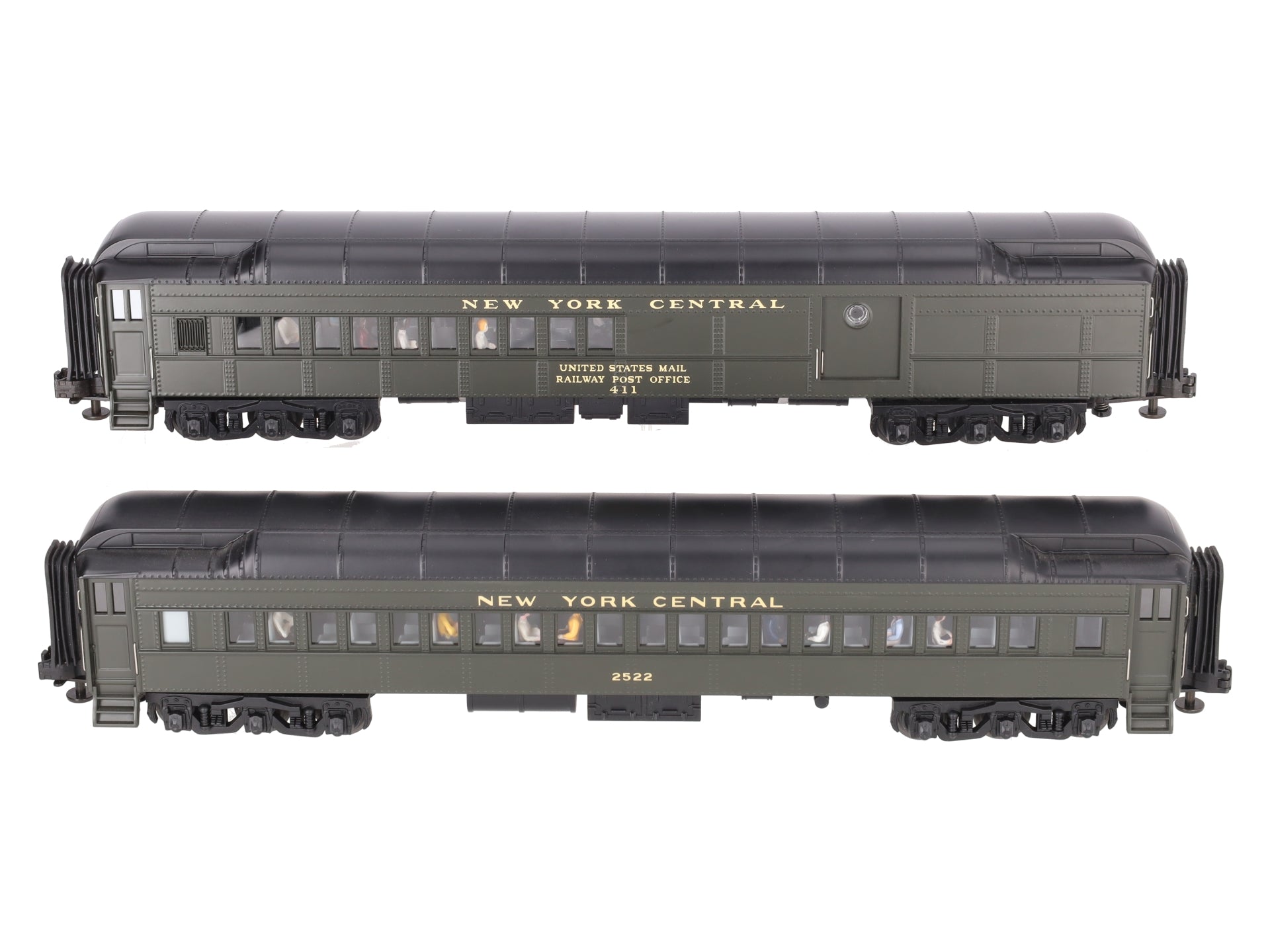 MTH 20-4122 O Gauge NYC 70' Madison Combine/Diner Passenger Car Set (Pack of 2) VG/Box