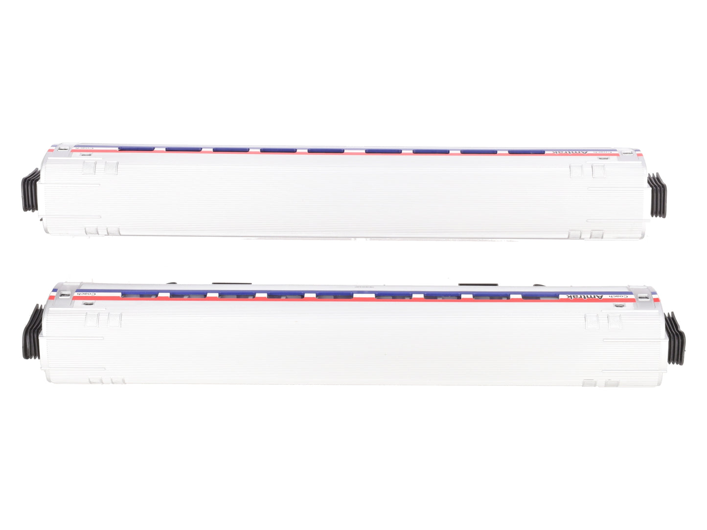 MTH 20-6655 O Scale Amtrak Amfleet Phase III Passenger Coach Cars (Set of 2) EX/Box