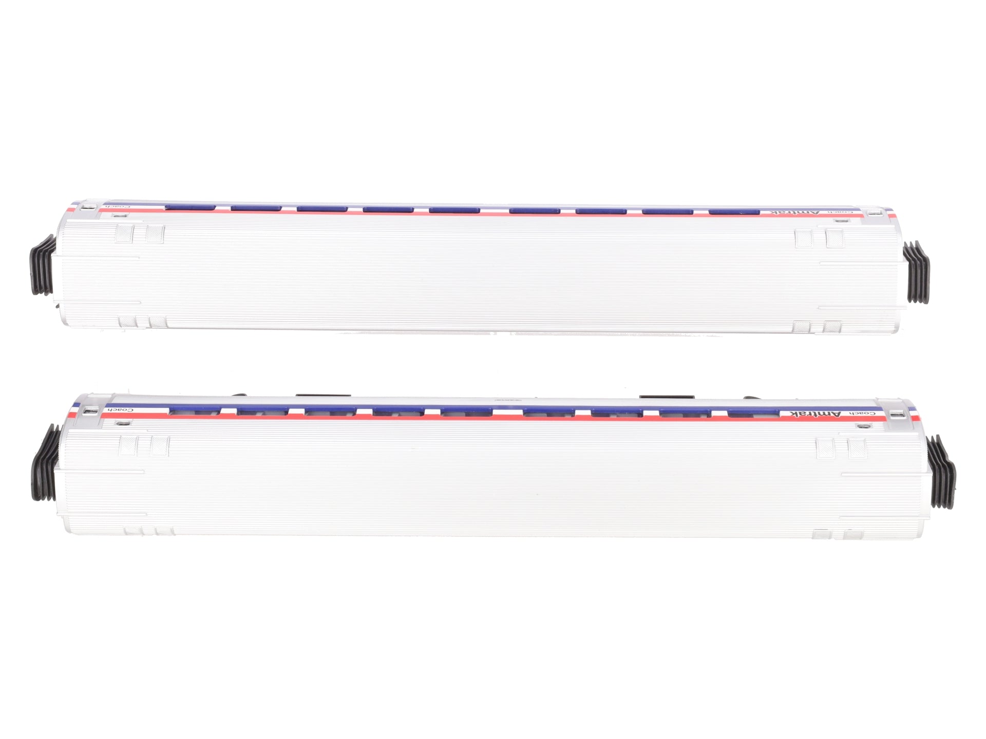 MTH 20-6655 O Scale Amtrak Amfleet Phase III Passenger Coach Cars (Set of 2) EX/Box