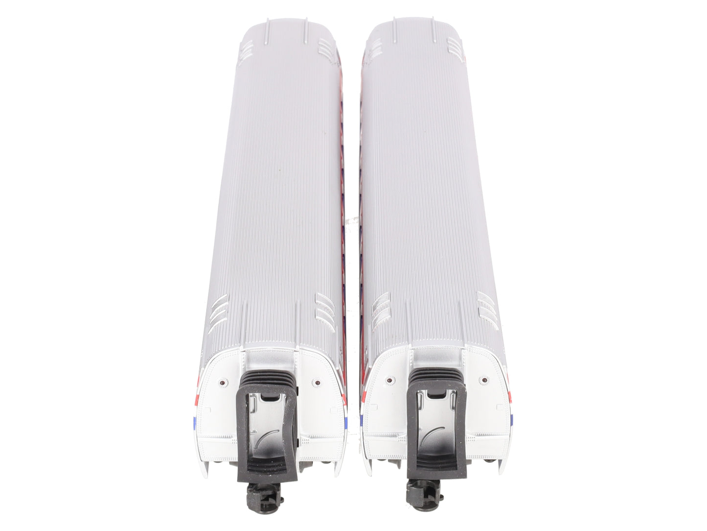 MTH 20-6655 O Scale Amtrak Amfleet Phase III Passenger Coach Cars (Set of 2) EX/Box