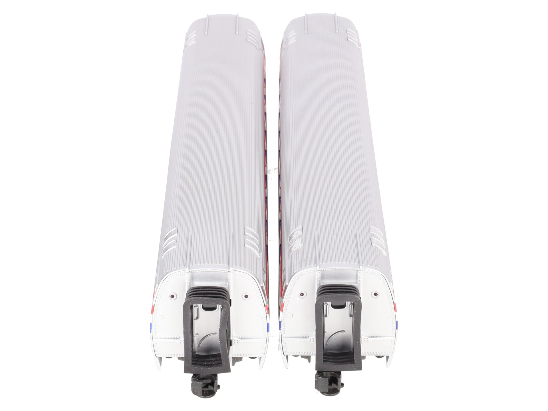 MTH 20-6655 O Scale Amtrak Amfleet Phase III Passenger Coach Cars (Set of 2) EX/Box