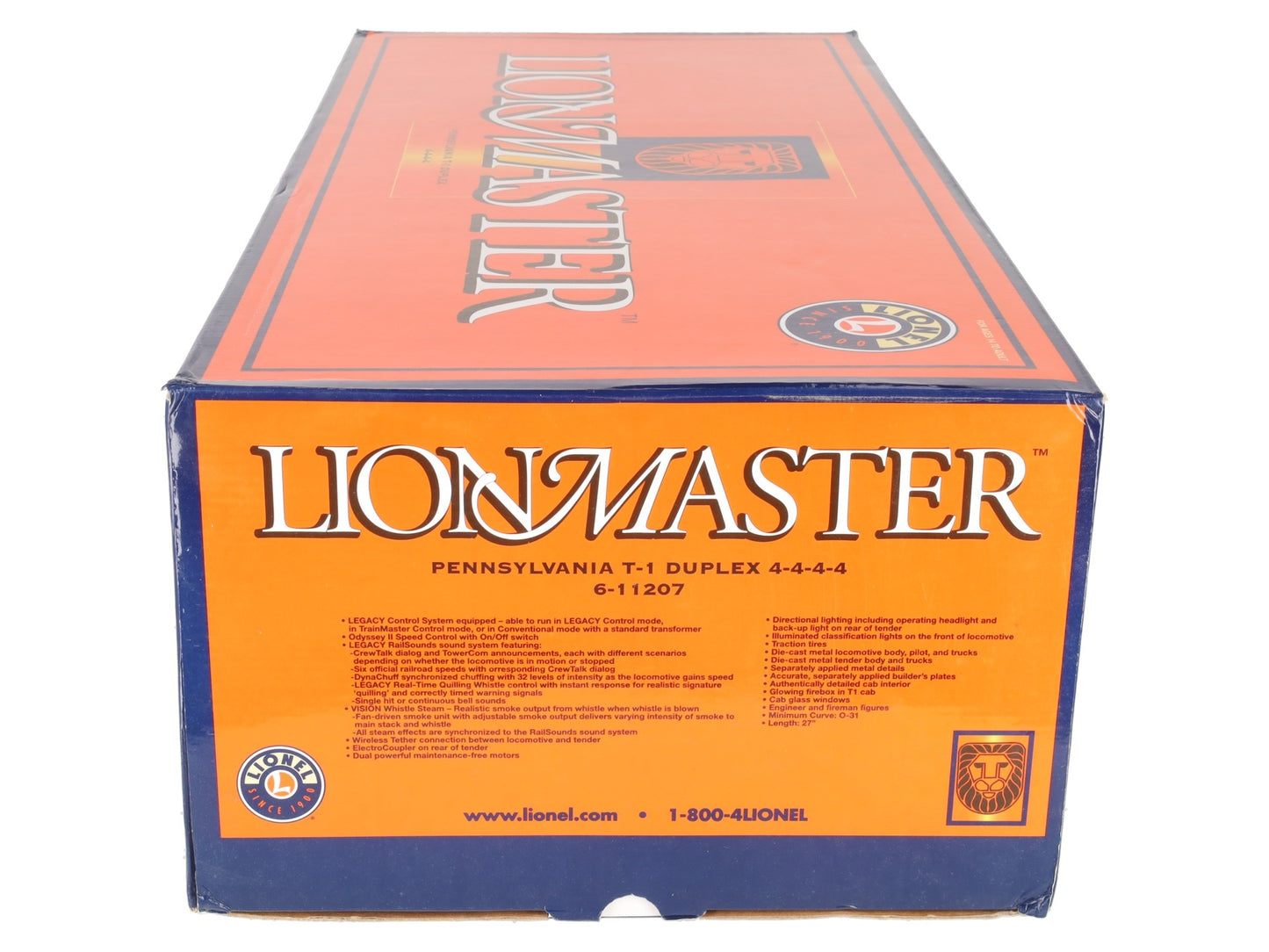Lionel 6-11207 O Lionmaster PRR T1 4-4-4-4 Duplex Steam Locomotive #5511 TMCC