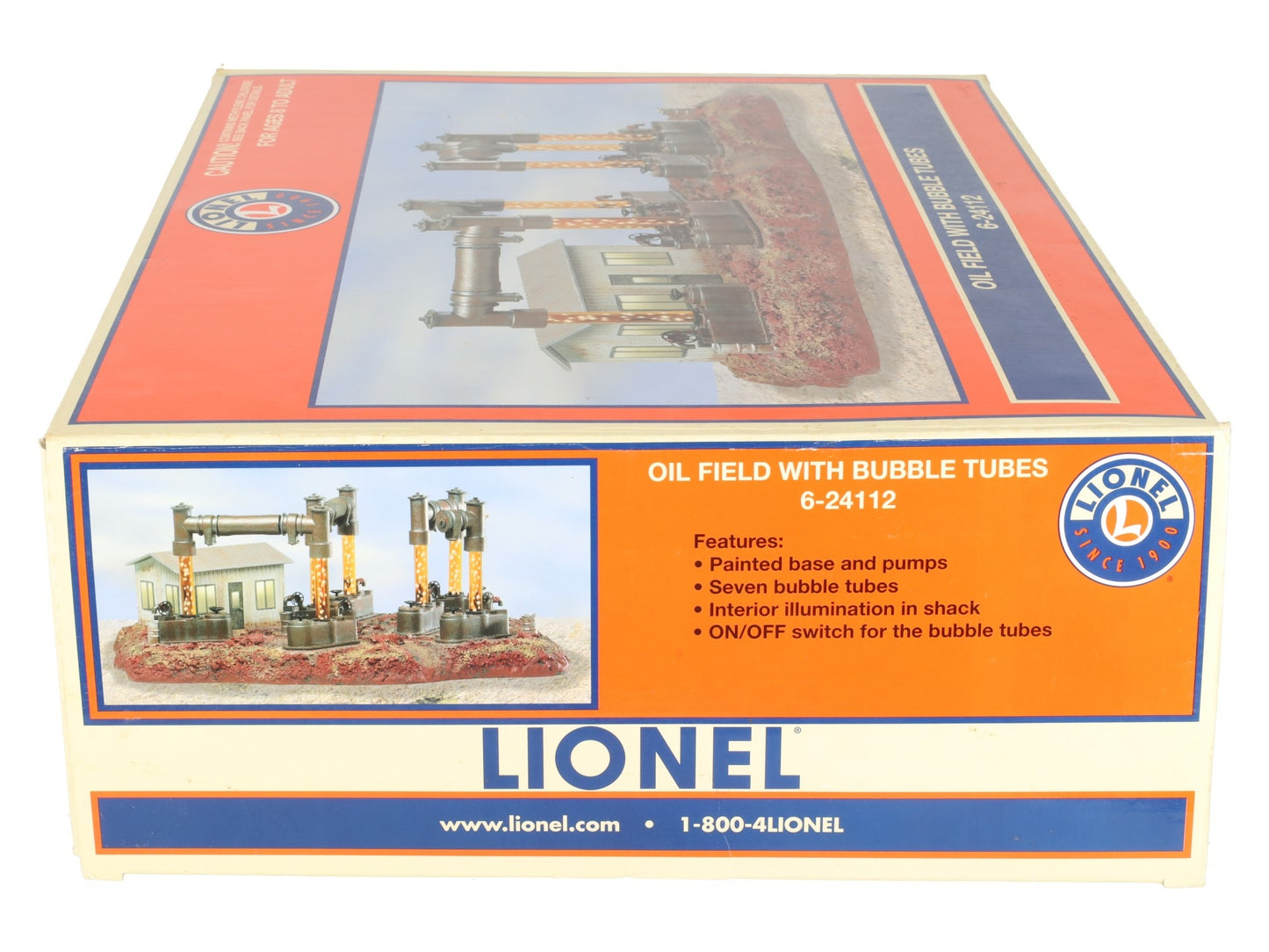 Lionel 6-24112 O Gauge Oil Field With 7 Oil Wells & Bubble Tubes