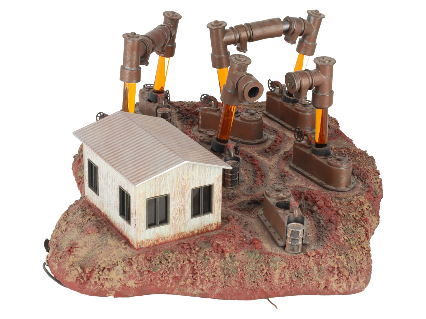 Lionel 6-24112 O Gauge Oil Field With 7 Oil Wells & Bubble Tubes