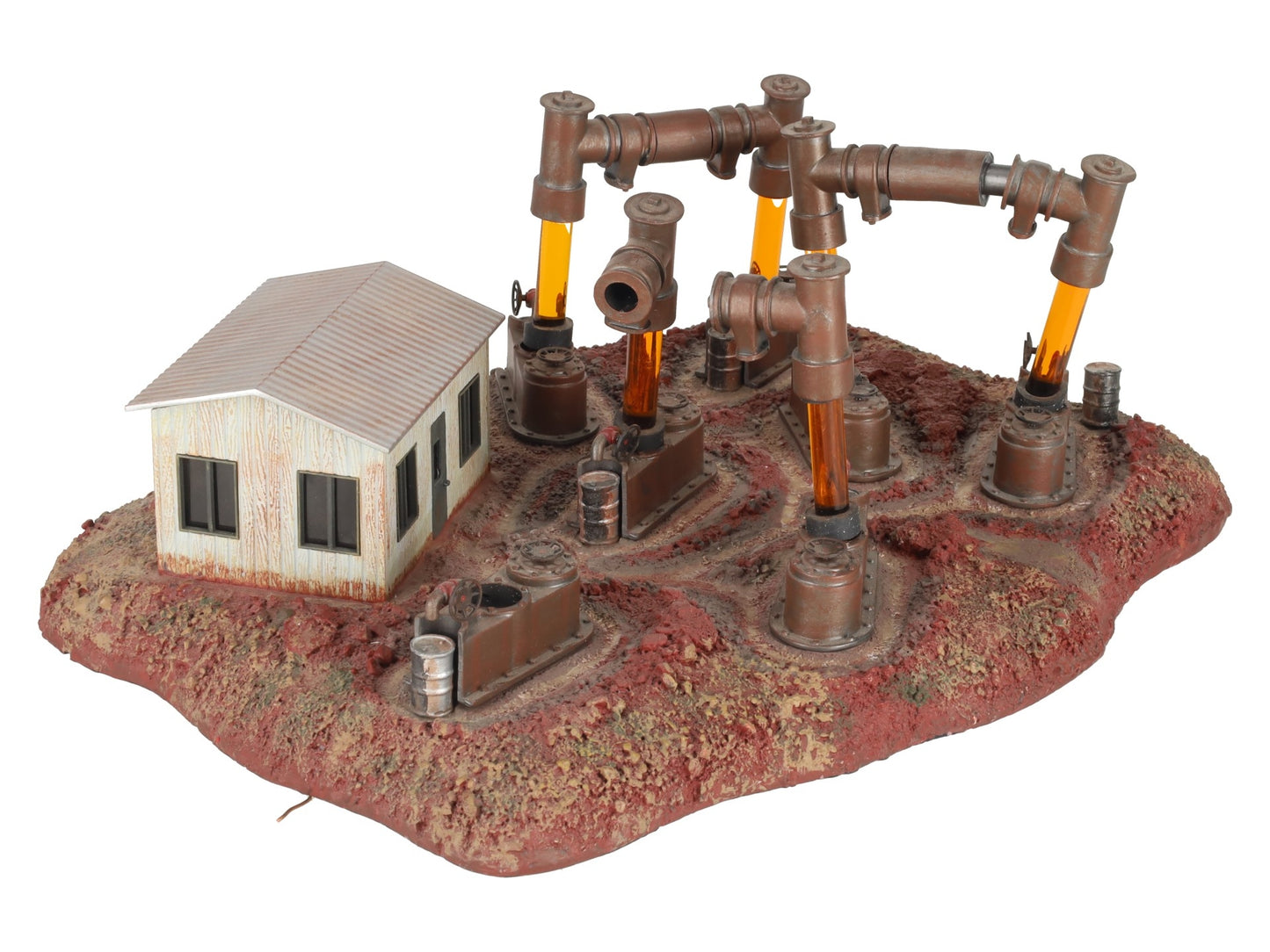 Lionel 6-24112 O Gauge Oil Field With 7 Oil Wells & Bubble Tubes