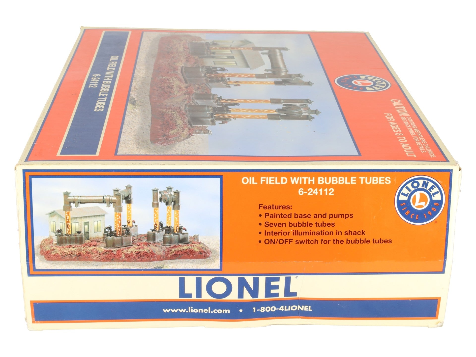 Lionel 6-24112 O Gauge Oil Field With 7 Oil Wells & Bubble Tubes