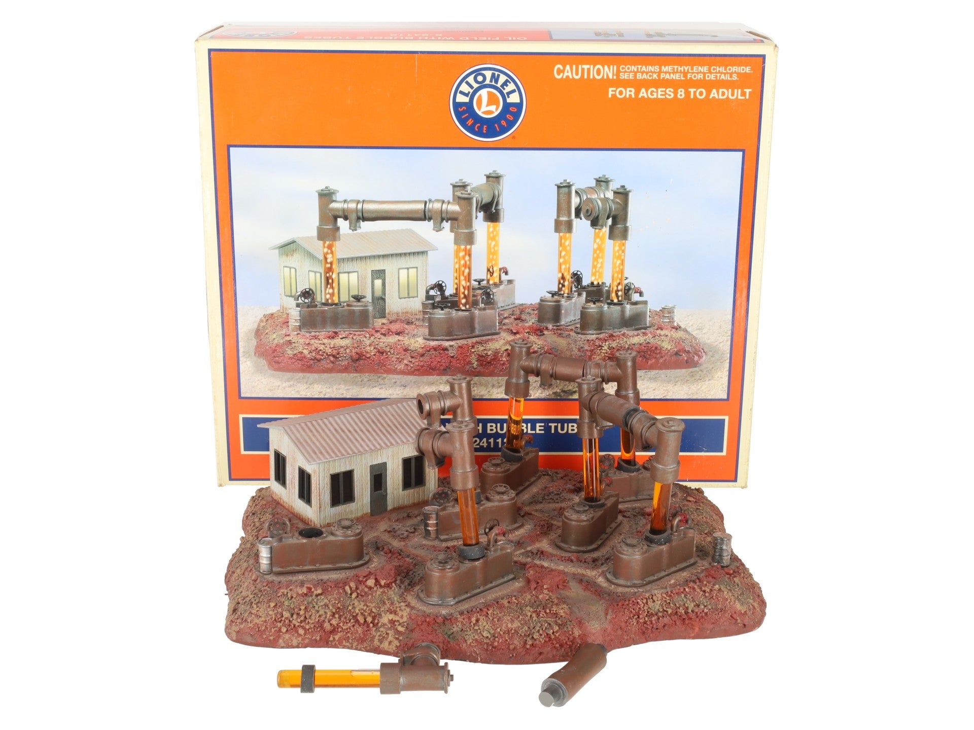 Lionel 6-24112 O Gauge Oil Field With 7 Oil Wells & Bubble Tubes
