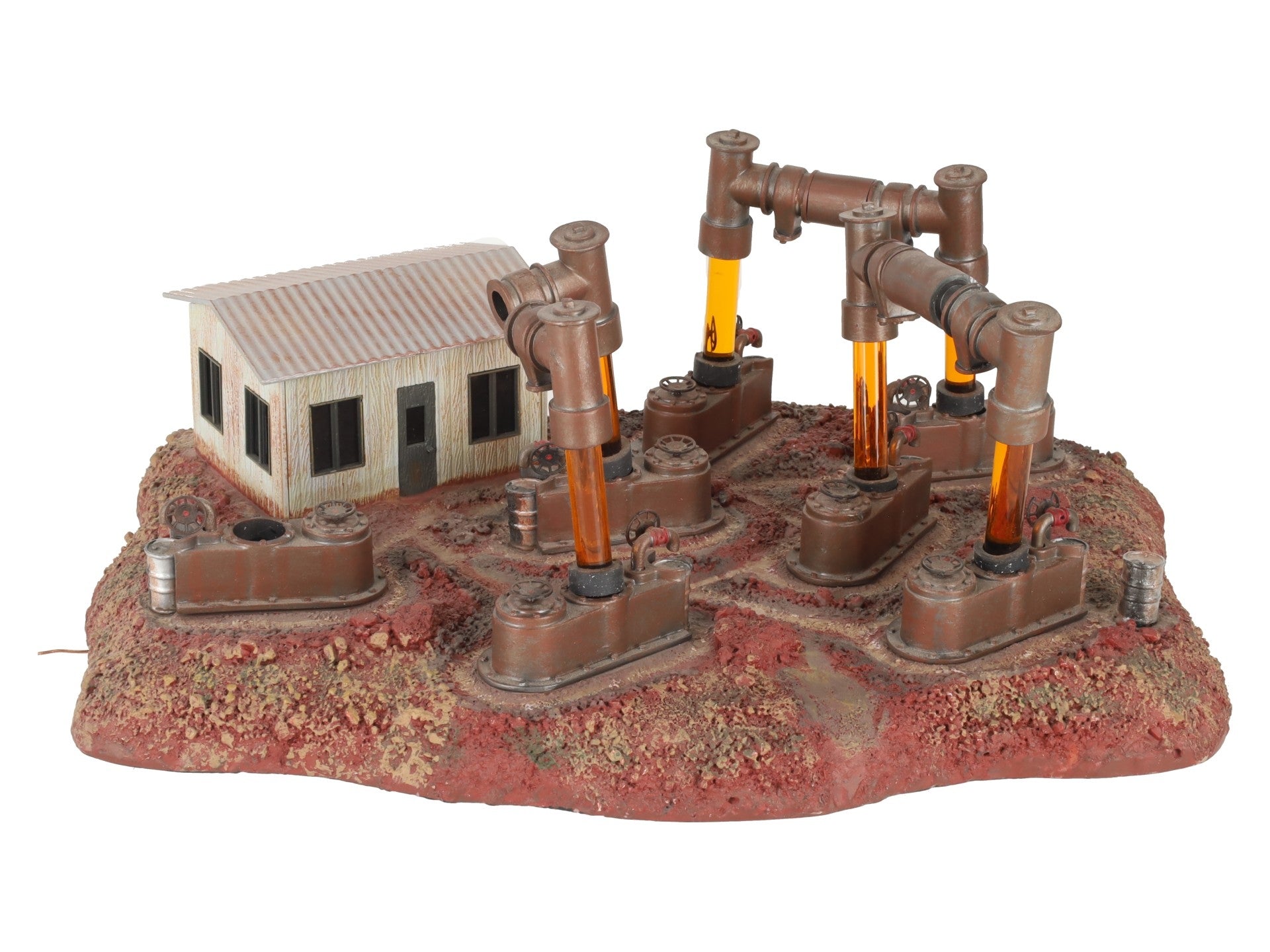 Lionel 6-24112 O Gauge Oil Field With 7 Oil Wells & Bubble Tubes