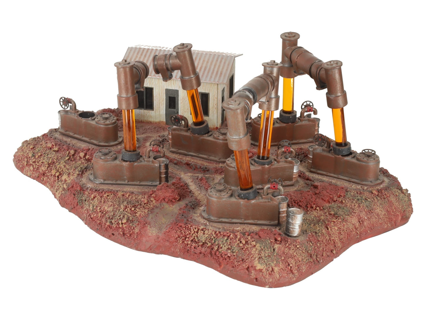 Lionel 6-24112 O Gauge Oil Field With 7 Oil Wells & Bubble Tubes