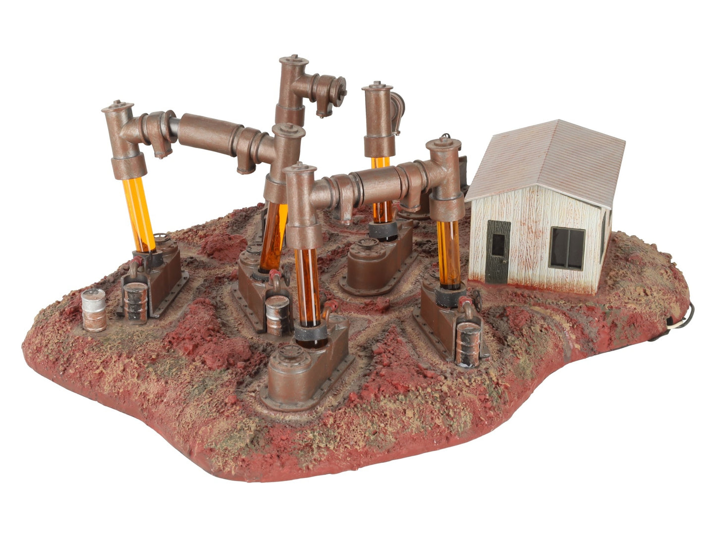 Lionel 6-24112 O Gauge Oil Field With 7 Oil Wells & Bubble Tubes