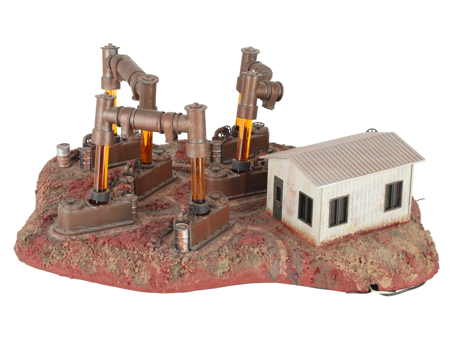 Lionel 6-24112 O Gauge Oil Field With 7 Oil Wells & Bubble Tubes