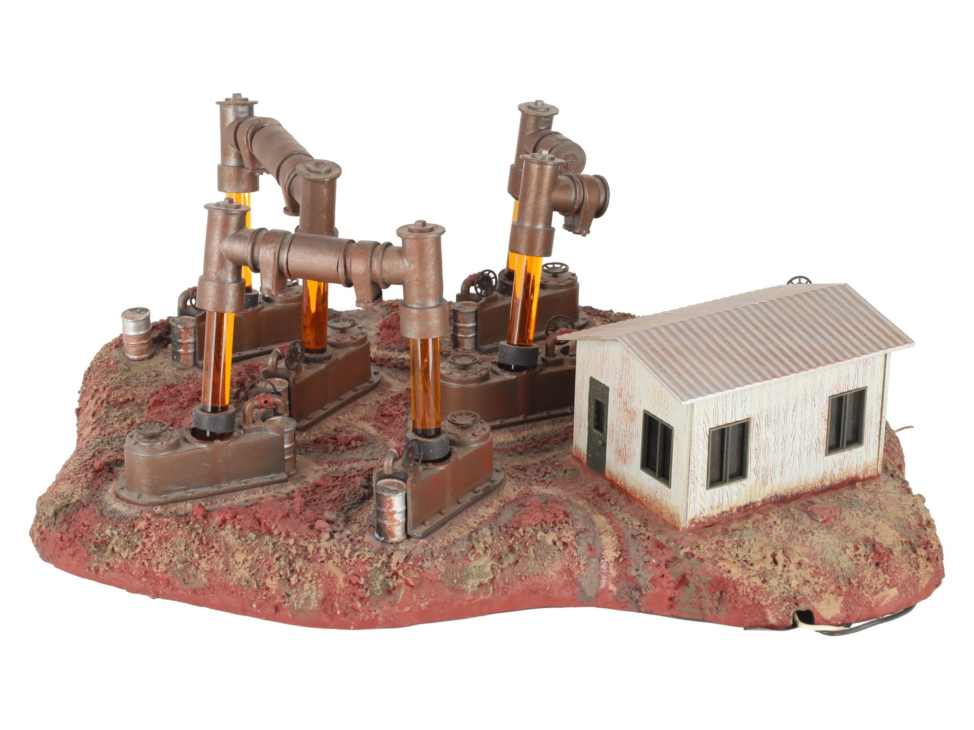 Lionel 6-24112 O Gauge Oil Field With 7 Oil Wells & Bubble Tubes