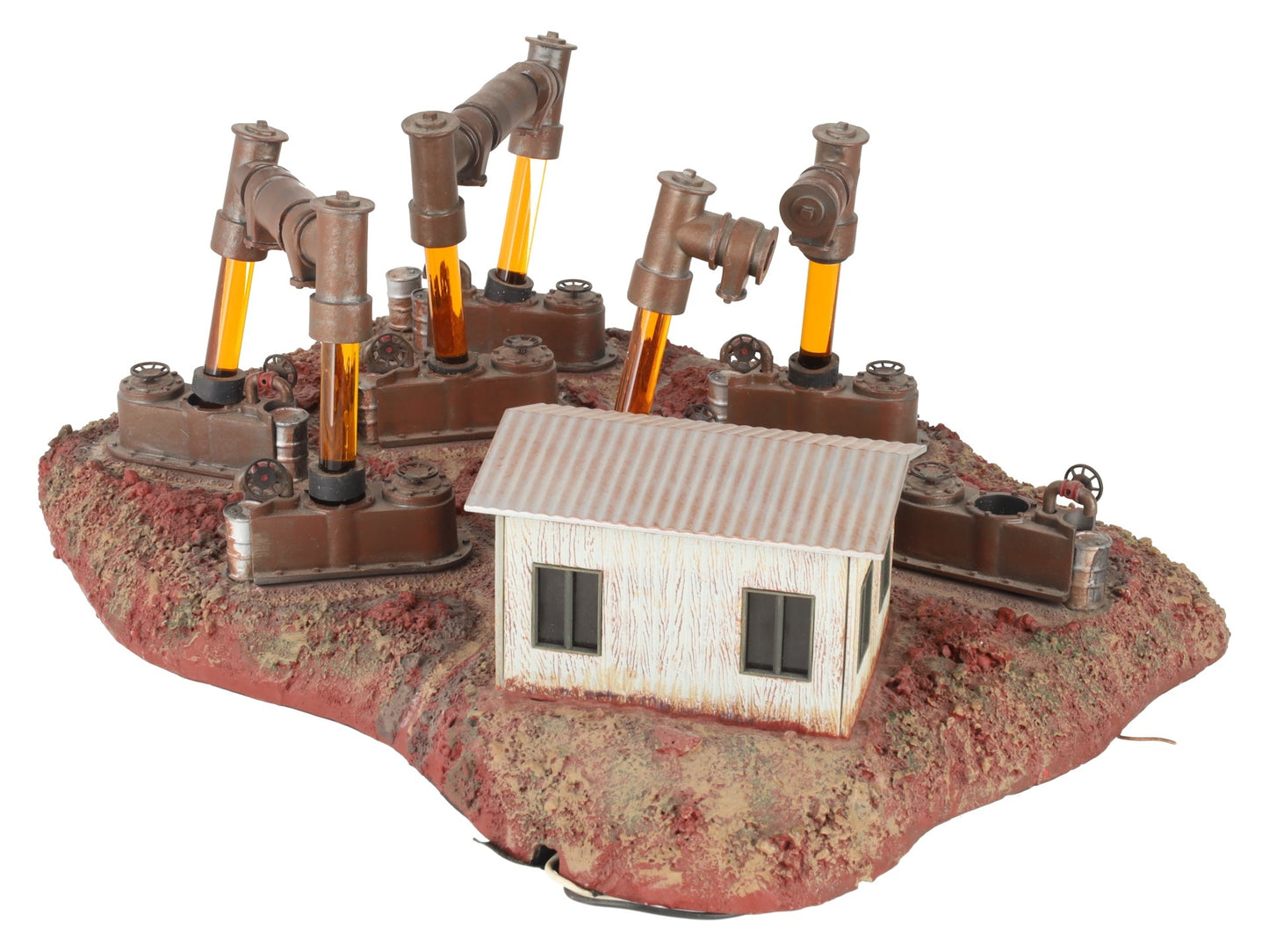 Lionel 6-24112 O Gauge Oil Field With 7 Oil Wells & Bubble Tubes