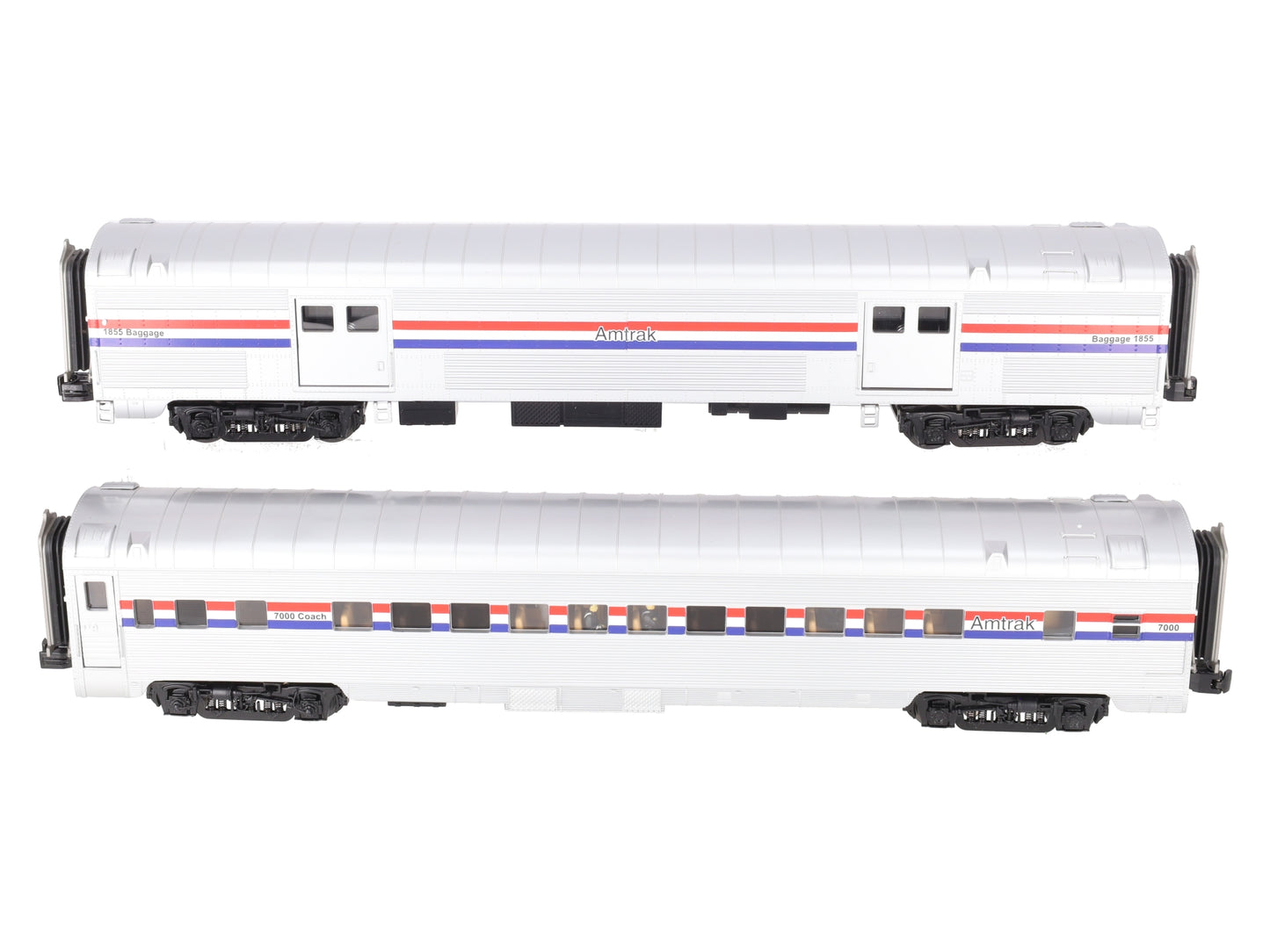 MTH 20-69151 O Amtrak 70' Streamlined Baggage/Coach Passenger Car Set (Set of 2)