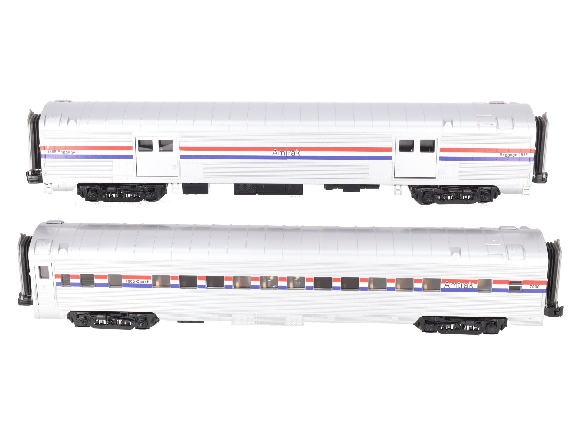 MTH 20-69151 O Amtrak 70' Streamlined Baggage/Coach Passenger Car Set (Set of 2)