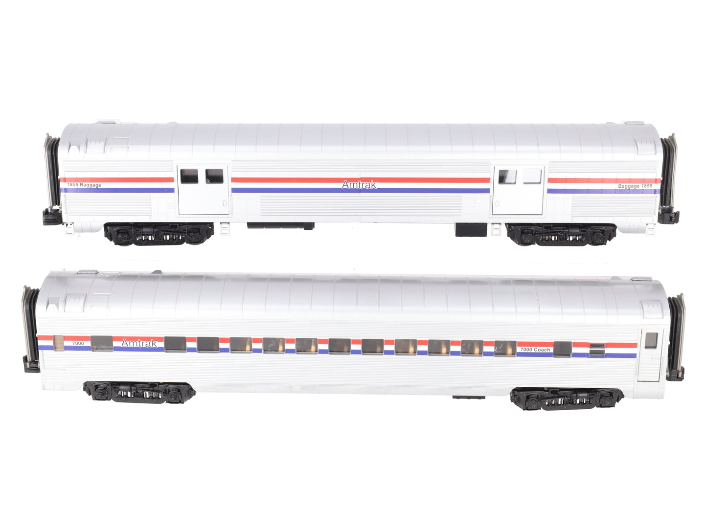 MTH 20-69151 O Amtrak 70' Streamlined Baggage/Coach Passenger Car Set (Set of 2)