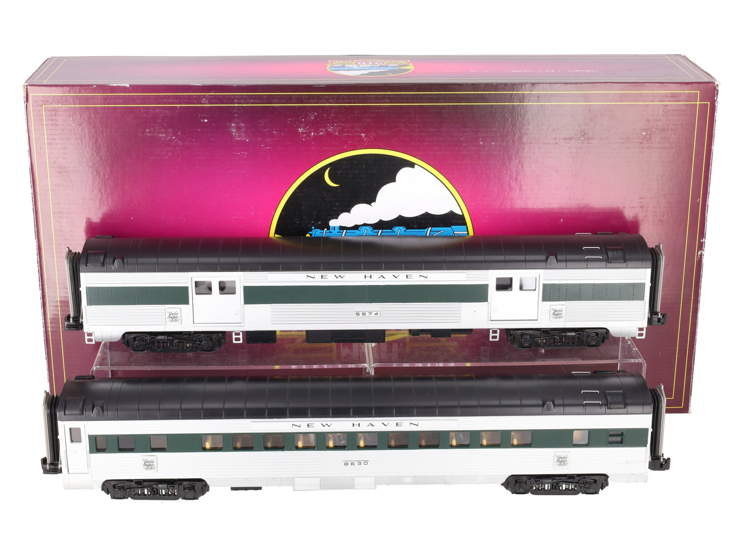 MTH 20-69197 O Gauge New Haven Baggage/Coach Passenger Set EX/Box