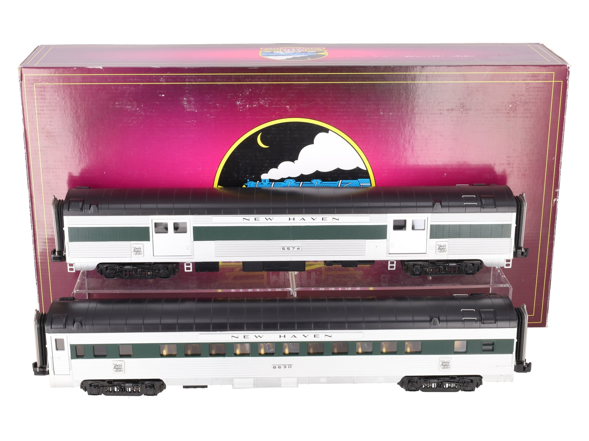 MTH 20-69197 O Gauge New Haven Baggage/Coach Passenger Set EX/Box