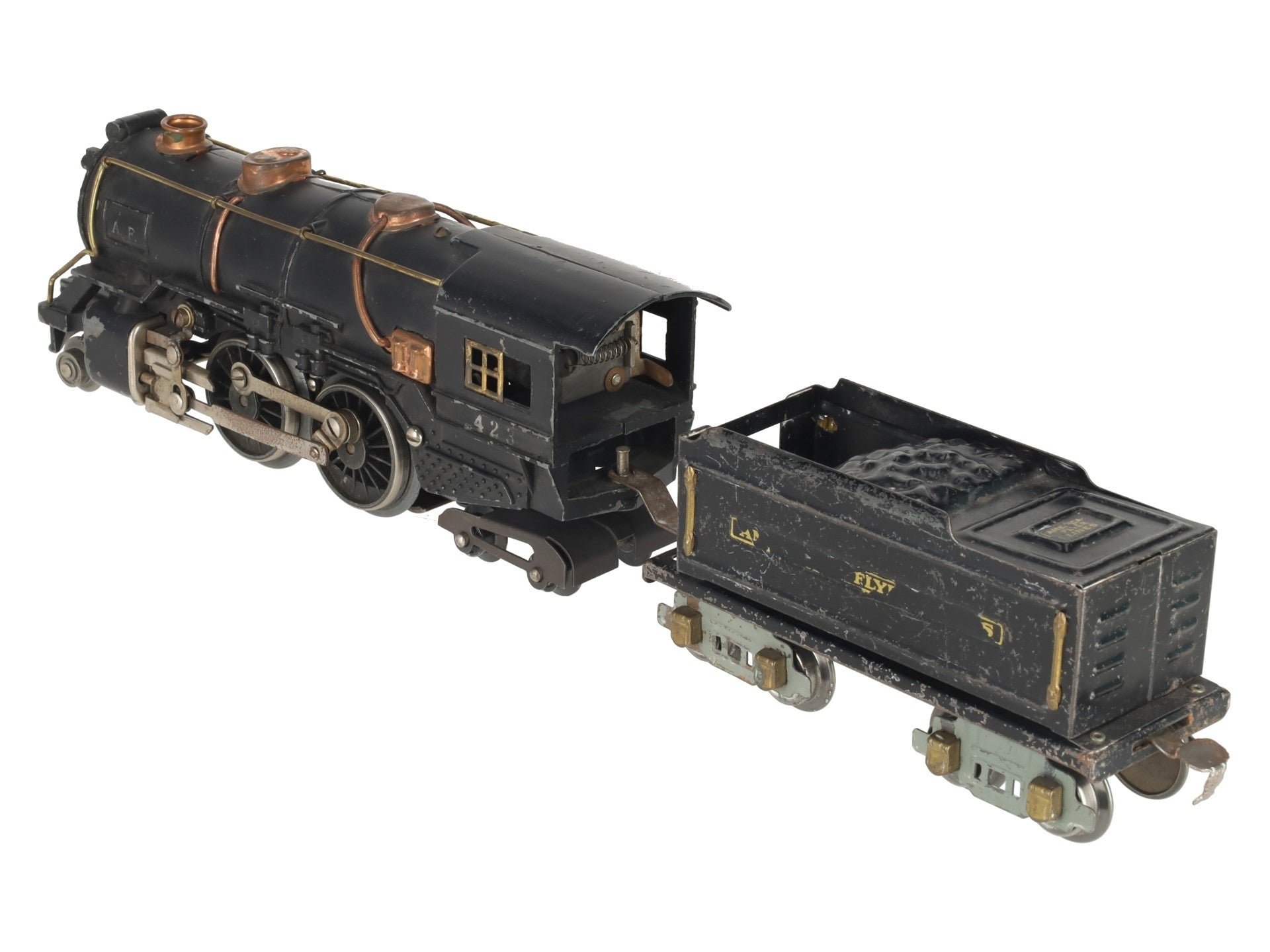 American Flyer 423 Vintage O Prewar 2-4-4 Steam Locomotive & Tender VG