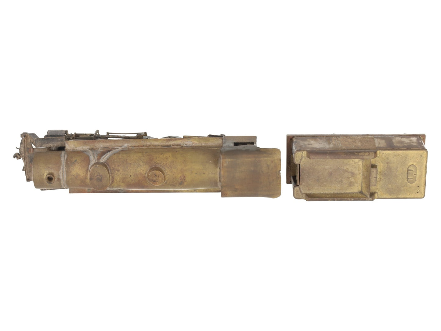 S Scale Brass 2-8-2 Steam Locomotive & Tender VG