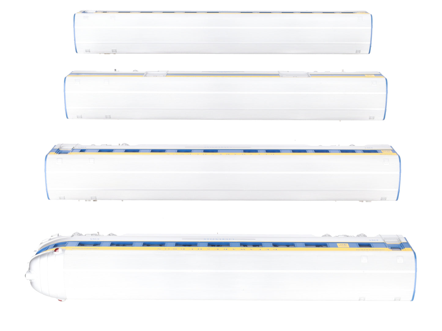 Williams 43167 O Gauge D&H 72 Ft. Streamline Passenger Car (Pack of 4) EX/Box