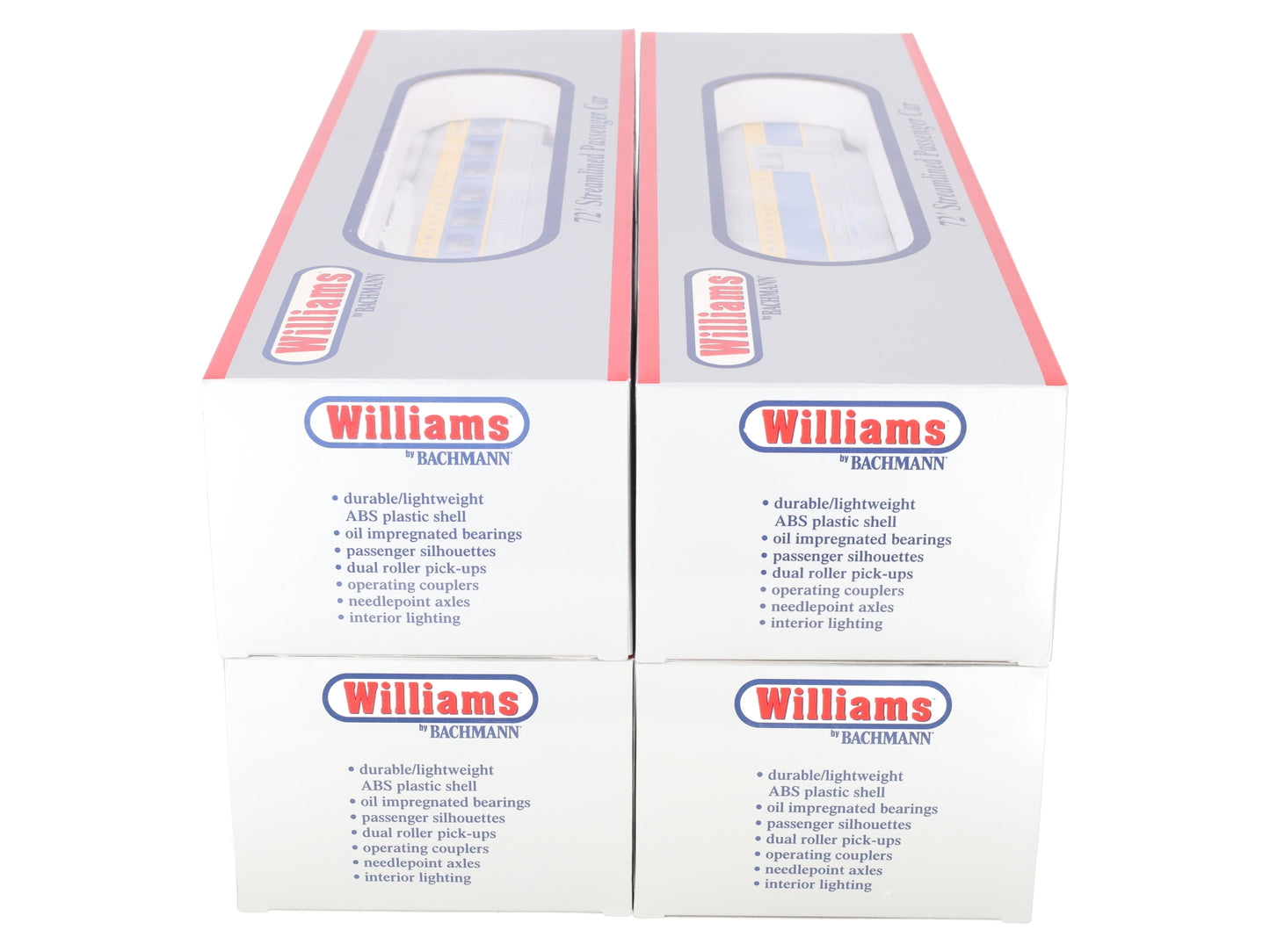 Williams 43167 O Gauge D&H 72 Ft. Streamline Passenger Car (Pack of 4)