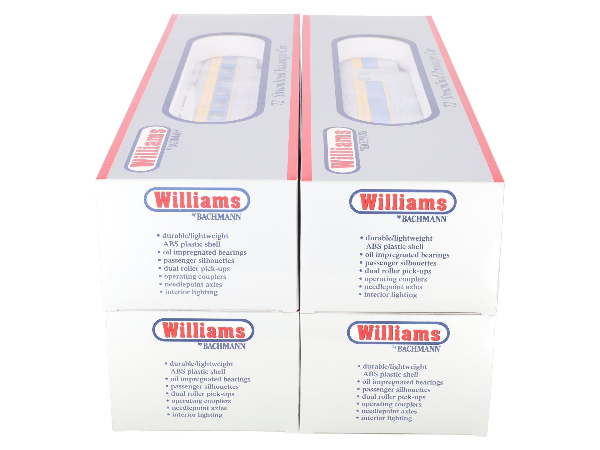 Williams 43167 O Gauge D&H 72 Ft. Streamline Passenger Car (Pack of 4)