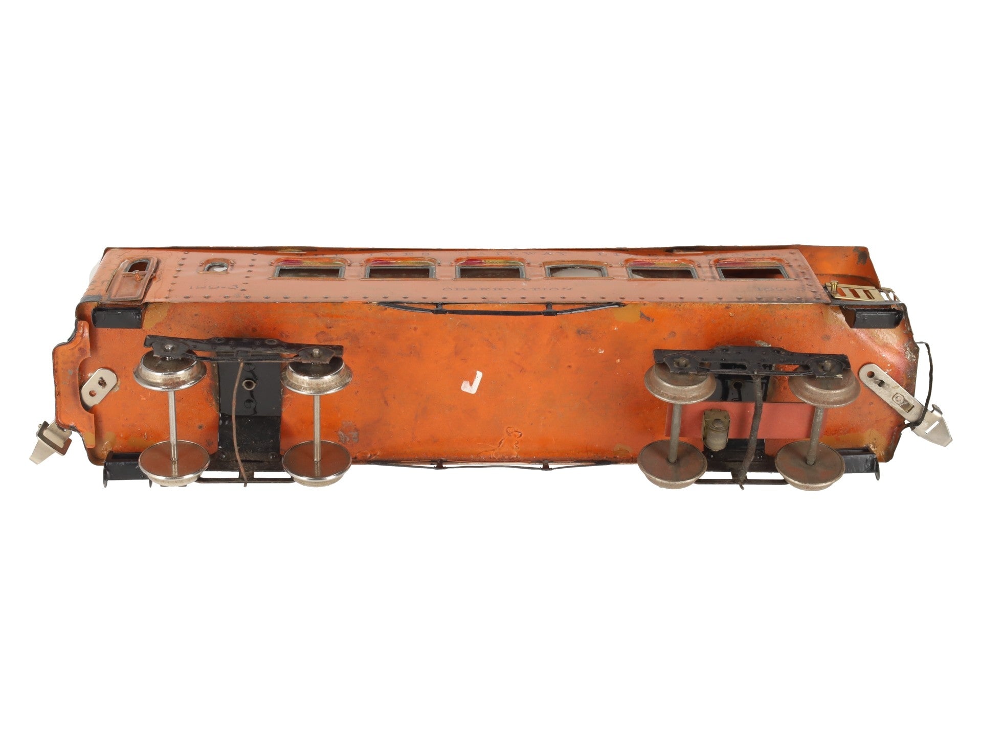 Ives 189-3 Vintage Standard Gauge Tinplate Observation Car VG