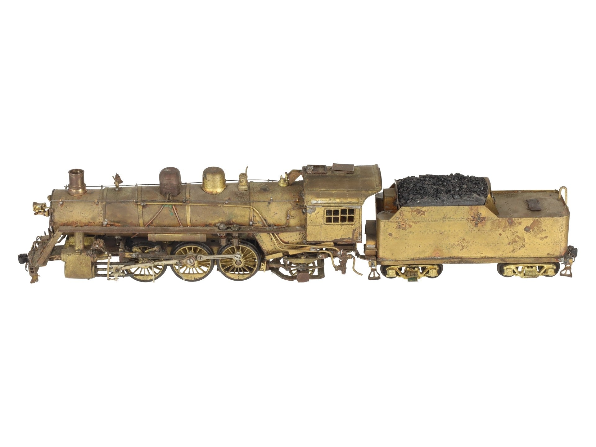 S Scale Brass 4-6-2 Pacific Steam Locomotive & Tender EX