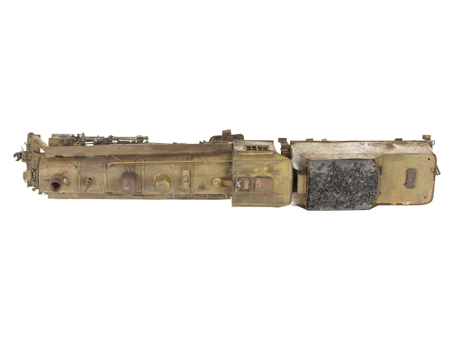 S Scale Brass 4-6-2 Pacific Steam Locomotive & Tender EX