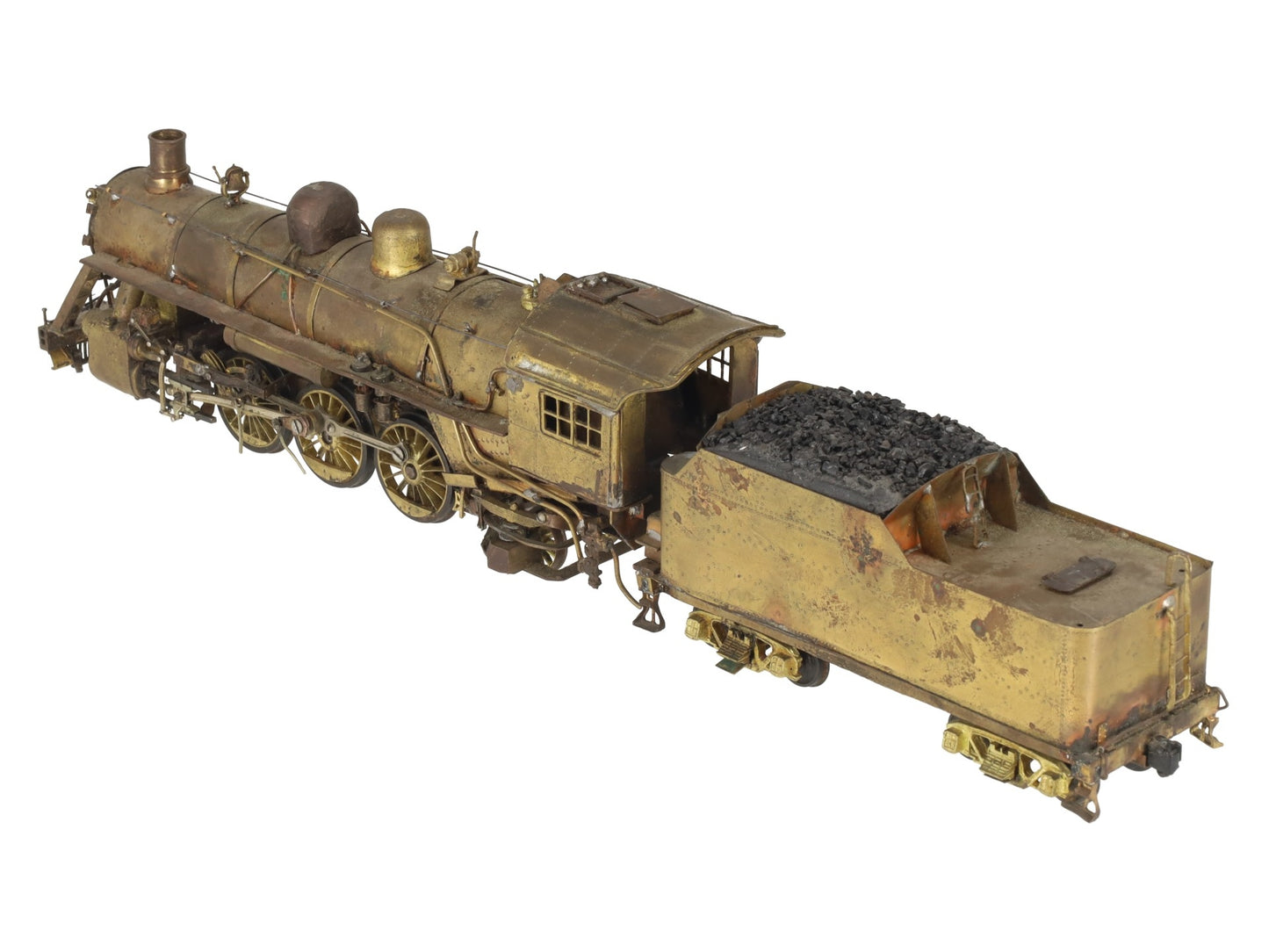 S Scale Brass 4-6-2 Pacific Steam Locomotive & Tender EX
