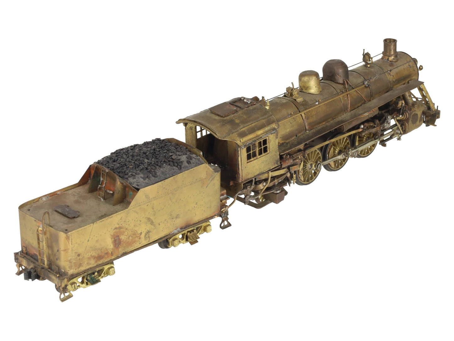 S Scale Brass 4-6-2 Pacific Steam Locomotive & Tender EX