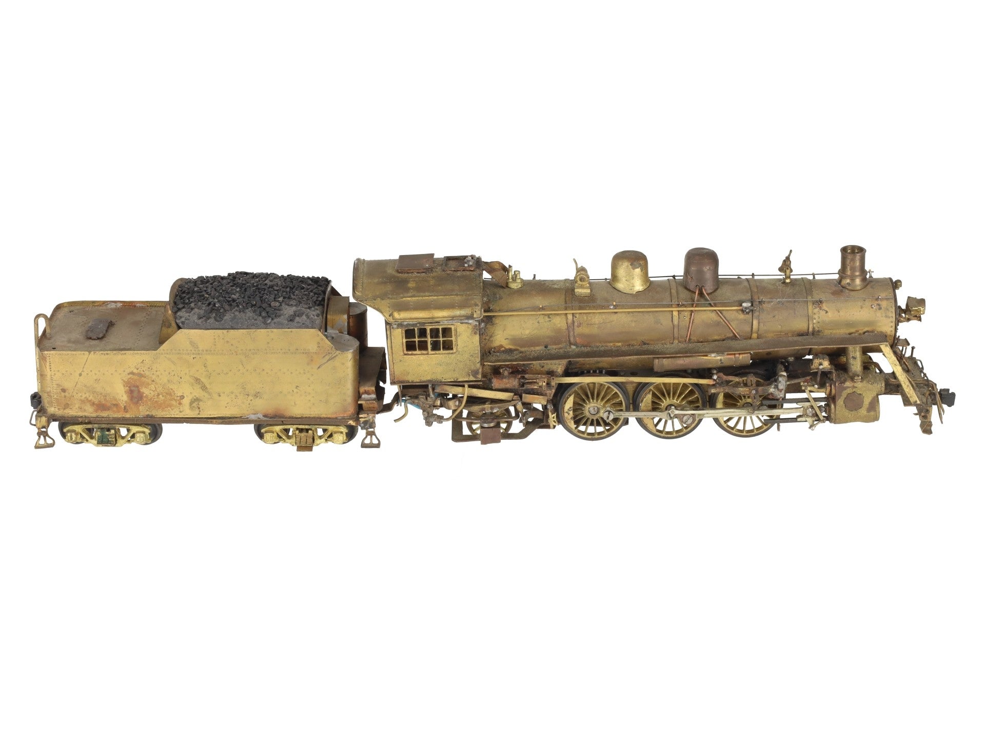 S Scale Brass 4-6-2 Pacific Steam Locomotive & Tender EX